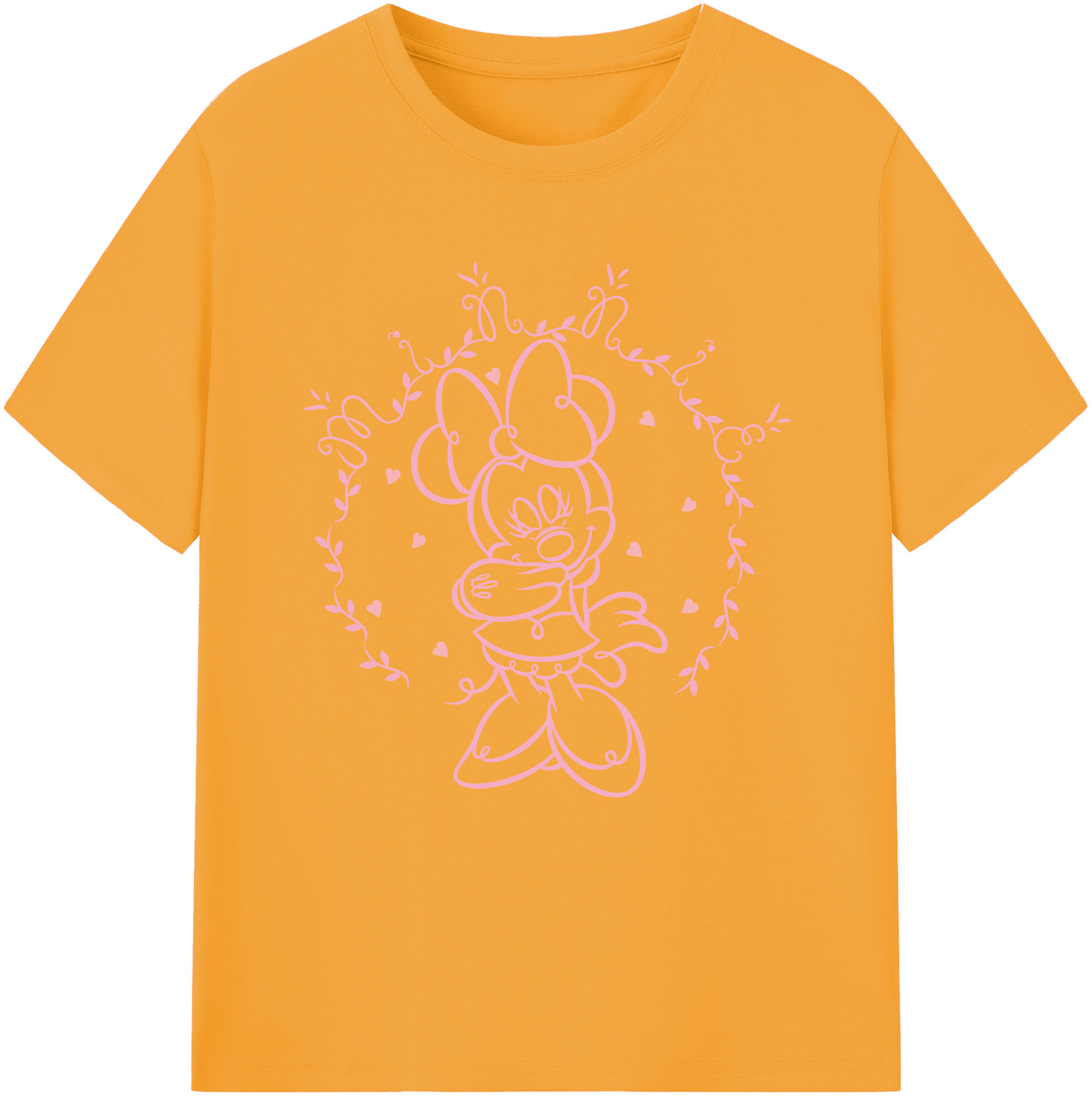 （画像用） ミッキーマウス Mickey Mouse レディースカジュアルプリントTシャツ（綿100％）