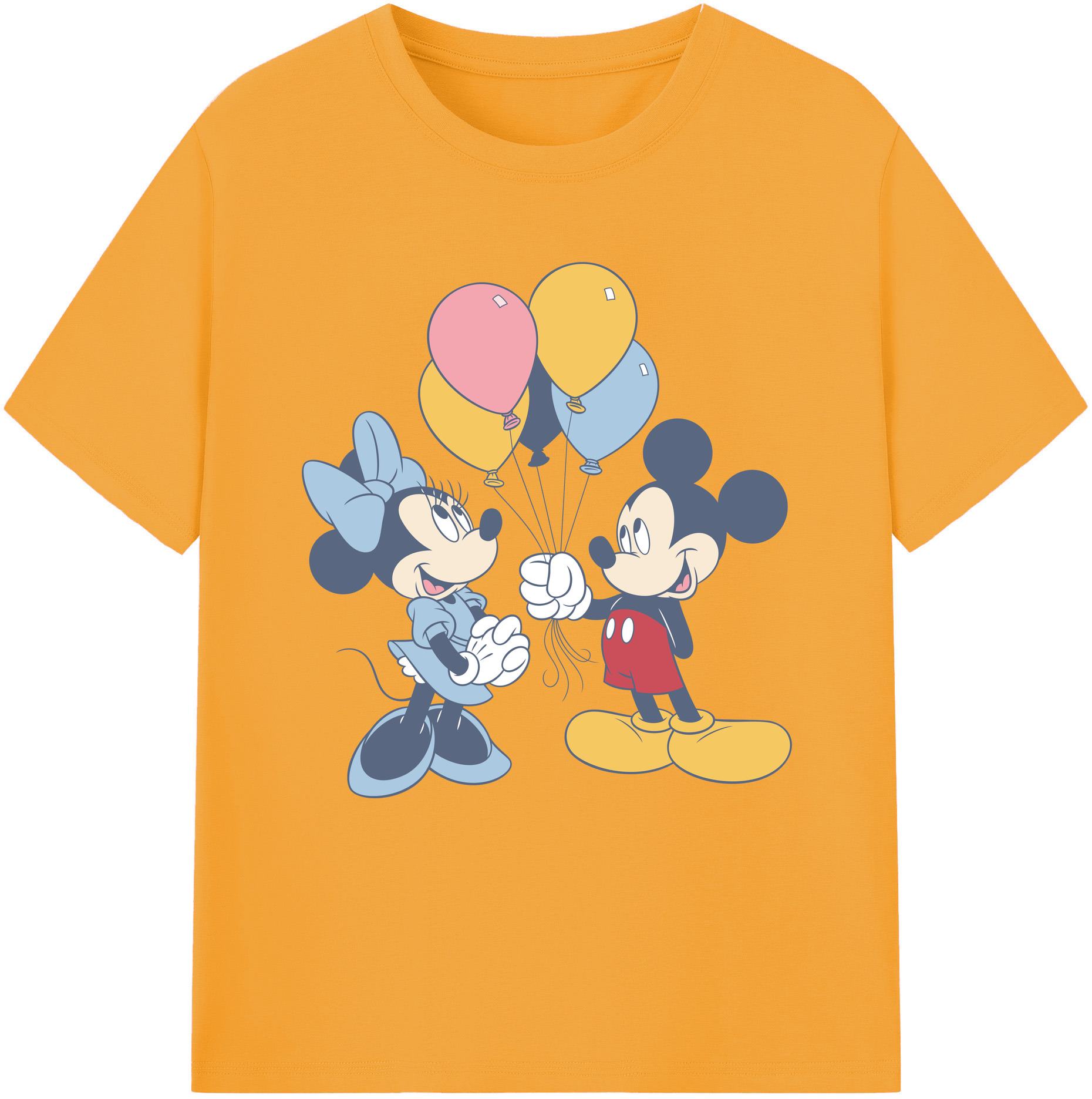 （画像用） ミッキーマウス Mickey Mouse レディースカジュアルプリントTシャツ（綿100％）
