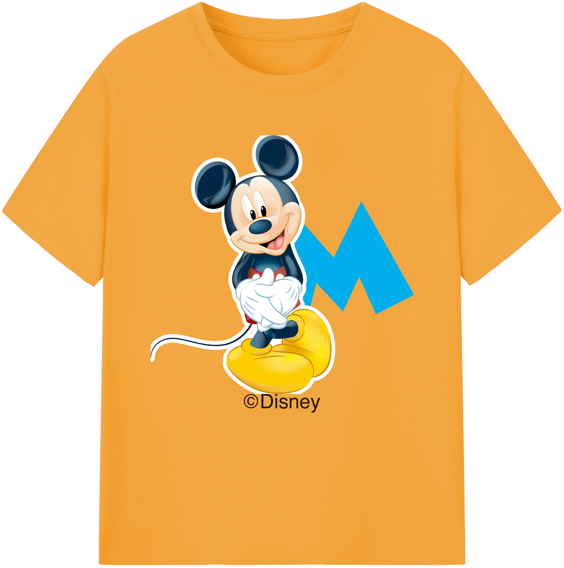 （画像用） ミッキーマウス Mickey Mouse レディースカジュアルプリントTシャツ（綿100％）