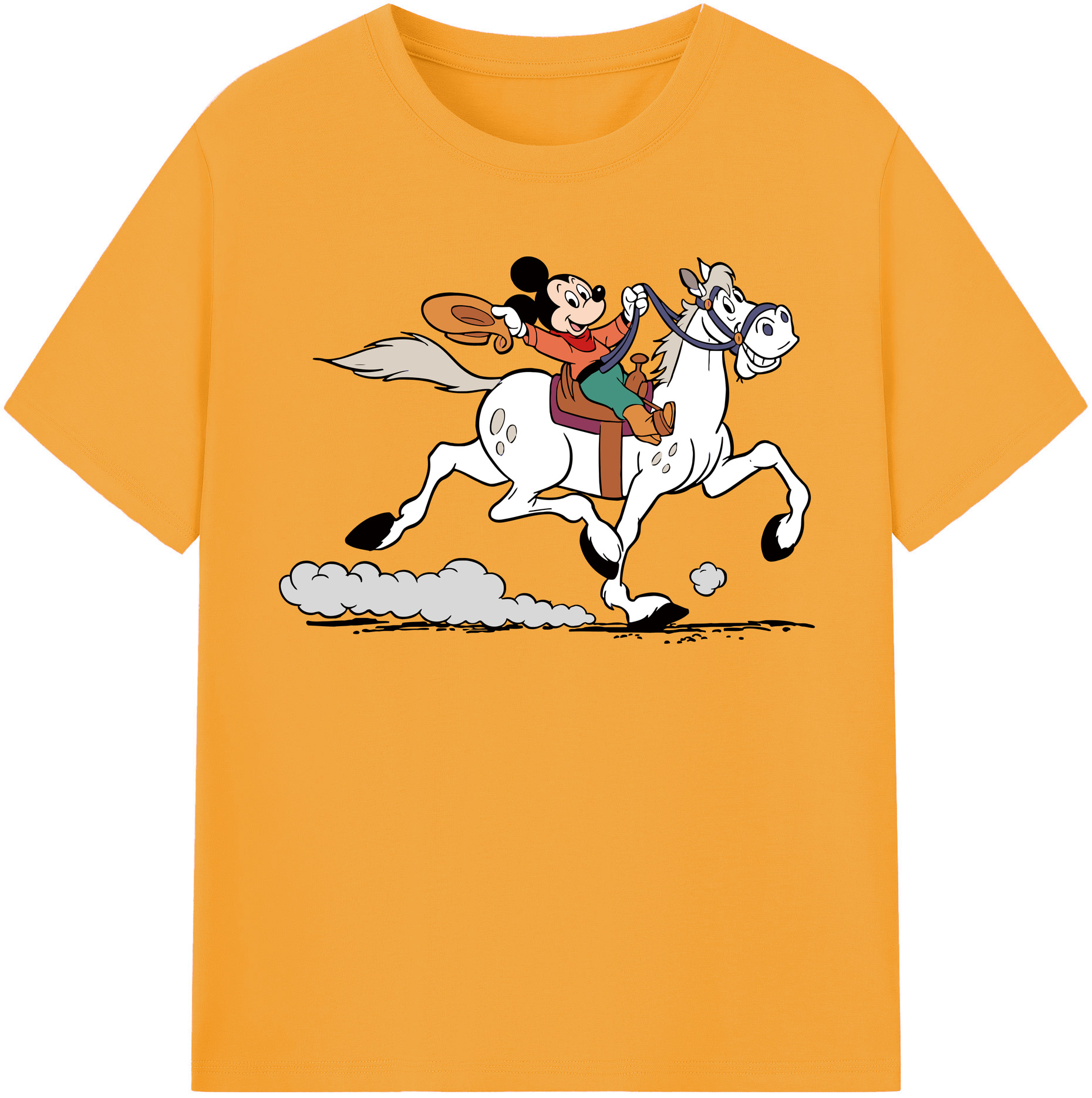 （画像用） ミッキーマウス Mickey Mouse レディースカジュアルプリントTシャツ（綿100％）
