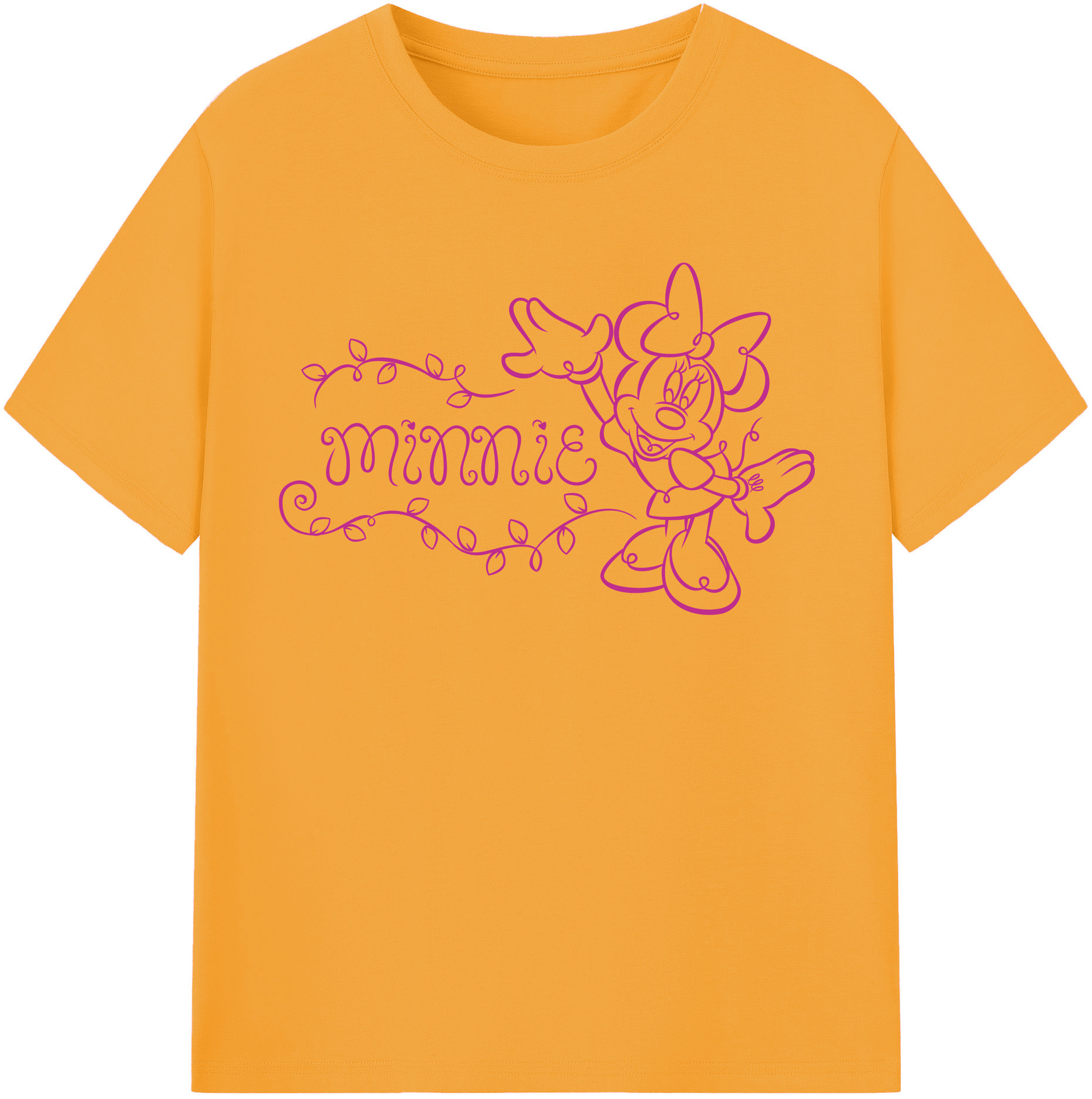 （画像用） ミッキーマウス Mickey Mouse レディースカジュアルプリントTシャツ（綿100％）
