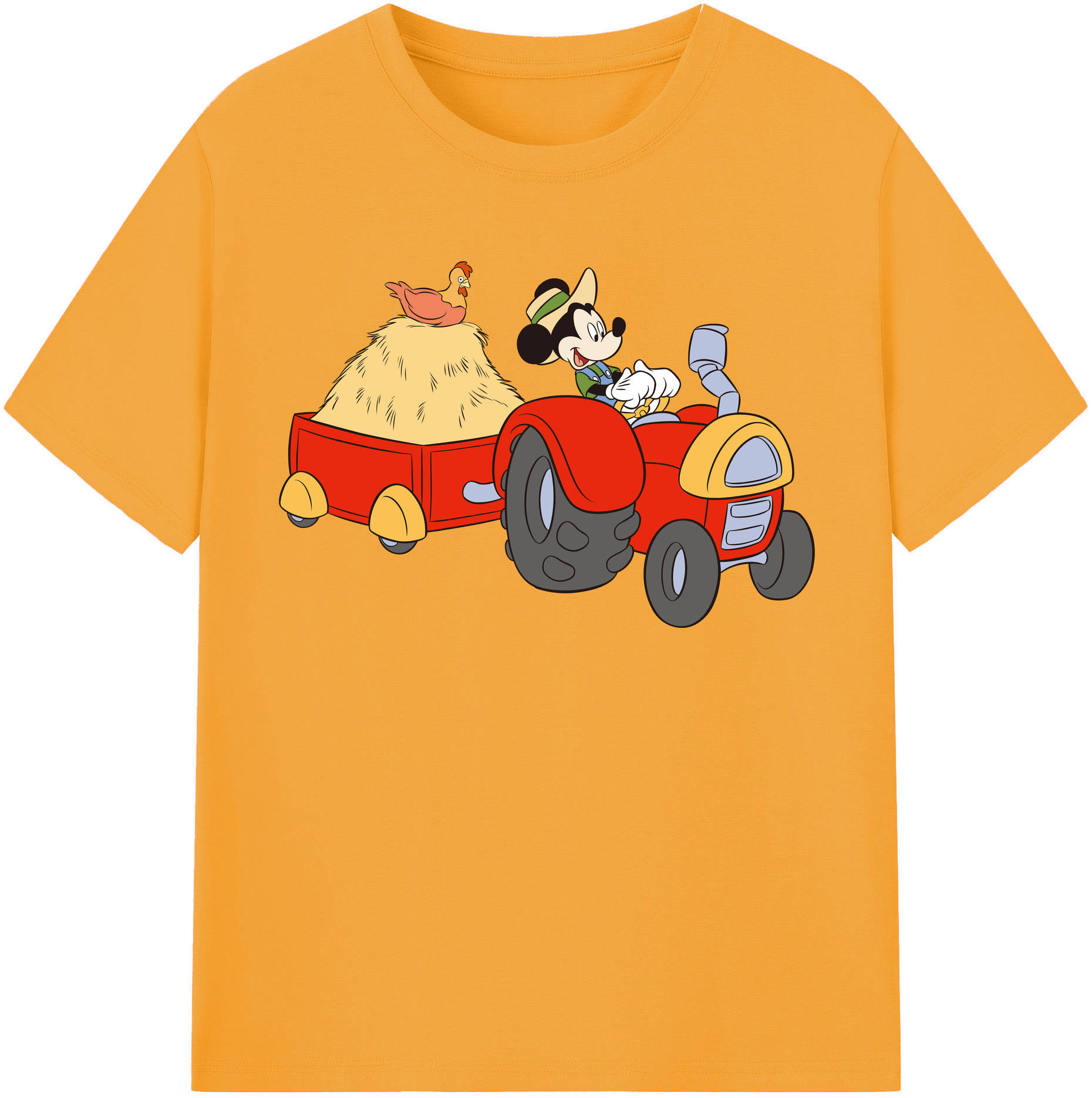 （画像用） ミッキーマウス Mickey Mouse レディースカジュアルプリントTシャツ（綿100％）