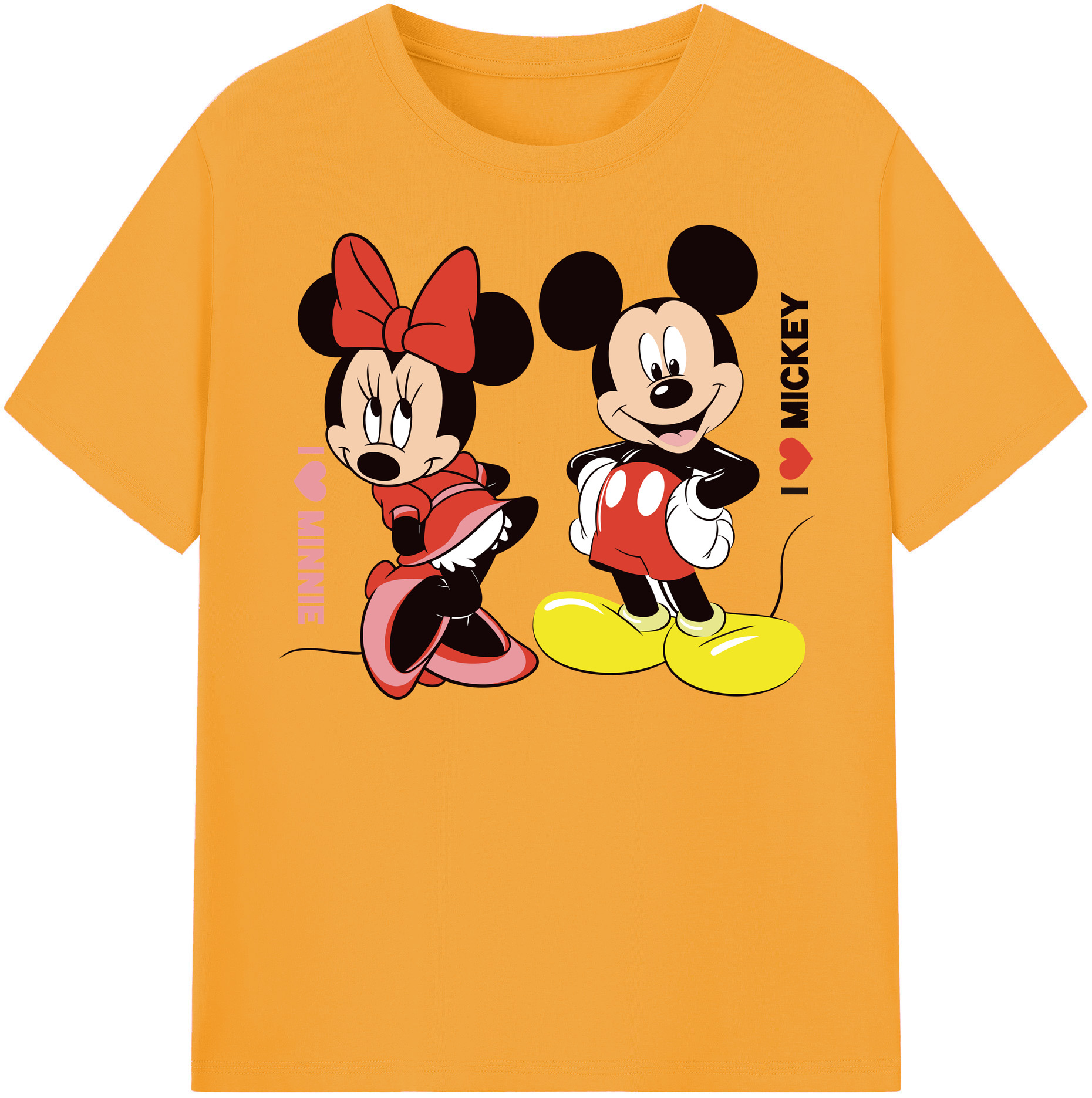 （画像用） ミッキーマウス Mickey Mouse レディースカジュアルプリントTシャツ（綿100％）