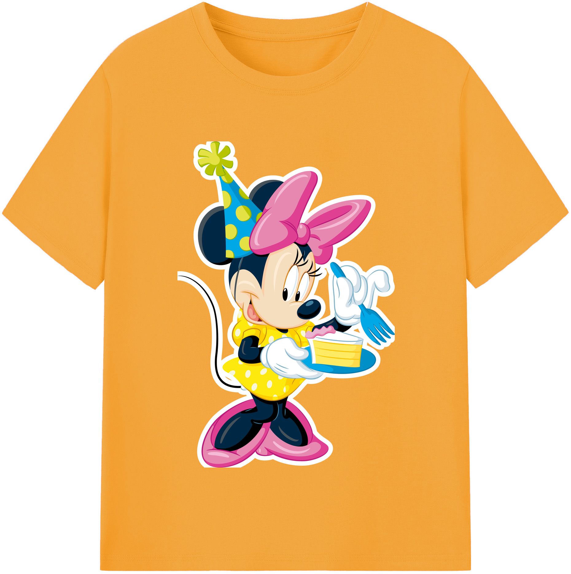 （画像用） ミッキーマウス Mickey Mouse レディースカジュアルプリントTシャツ（綿100％）