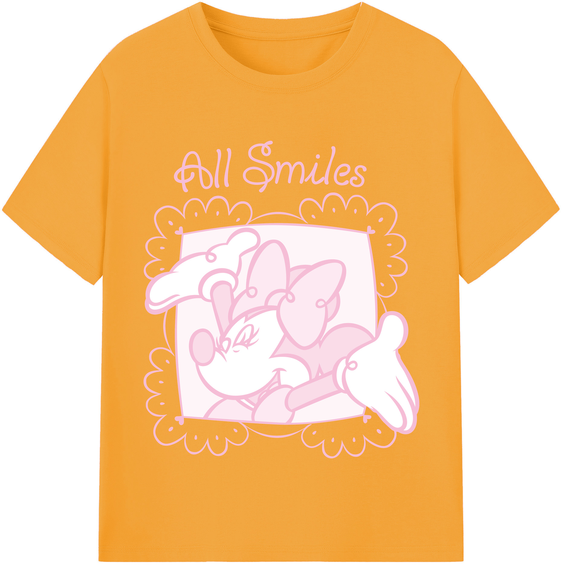 （画像用） ミッキーマウス Mickey Mouse レディースカジュアルプリントTシャツ（綿100％）