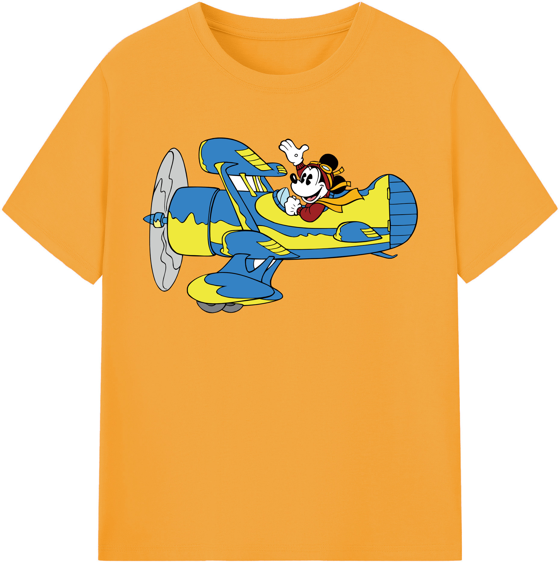 （画像用） ミッキーマウス Mickey Mouse レディースカジュアルプリントTシャツ（綿100％）