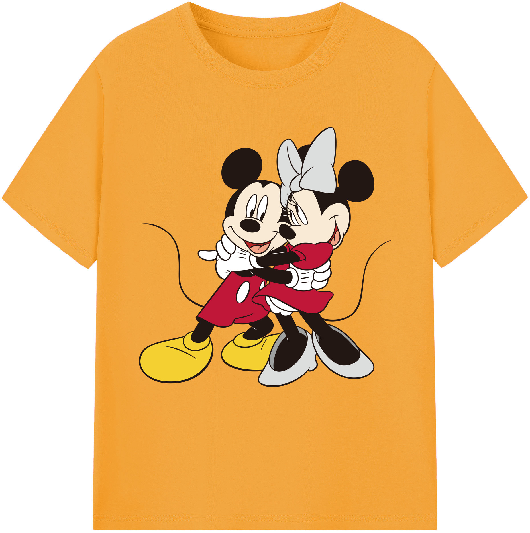（画像用） ミッキーマウス Mickey Mouse レディースカジュアルプリントTシャツ（綿100％）