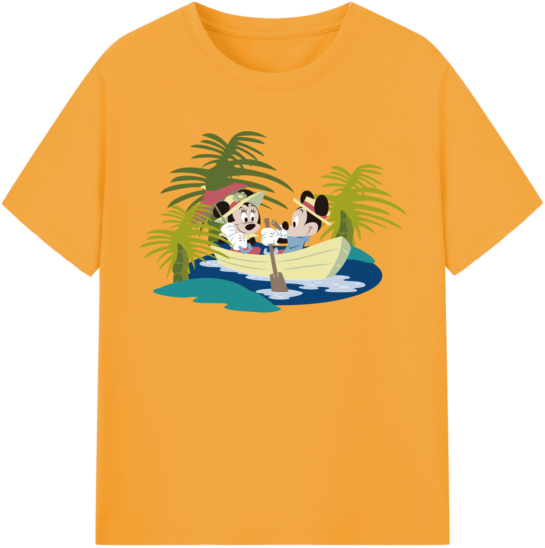 （画像用） ミッキーマウス Mickey Mouse レディースカジュアルプリントTシャツ（綿100％）