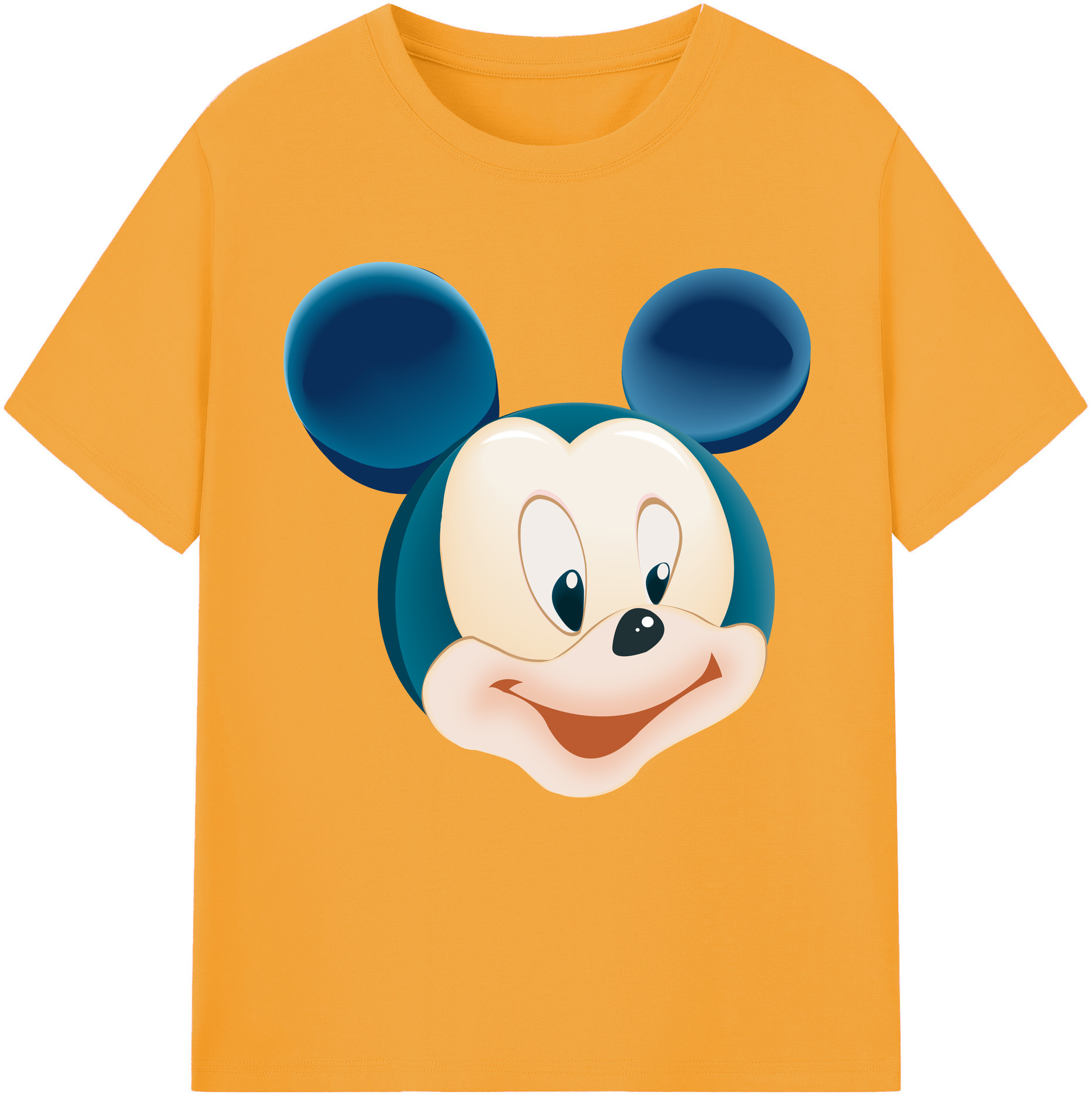 （画像用） ミッキーマウス Mickey Mouse レディースカジュアルプリントTシャツ（綿100％）