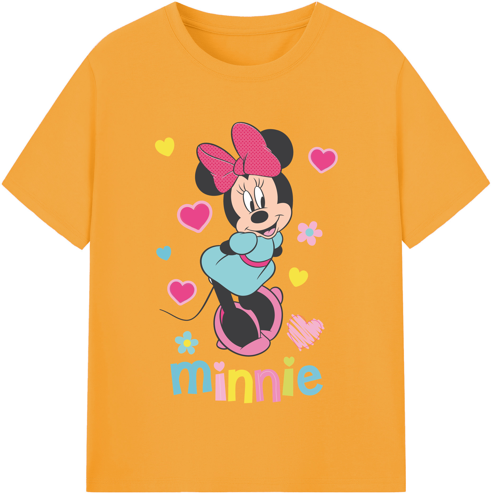 （画像用） ミッキーマウス Mickey Mouse レディースカジュアルプリントTシャツ（綿100％）