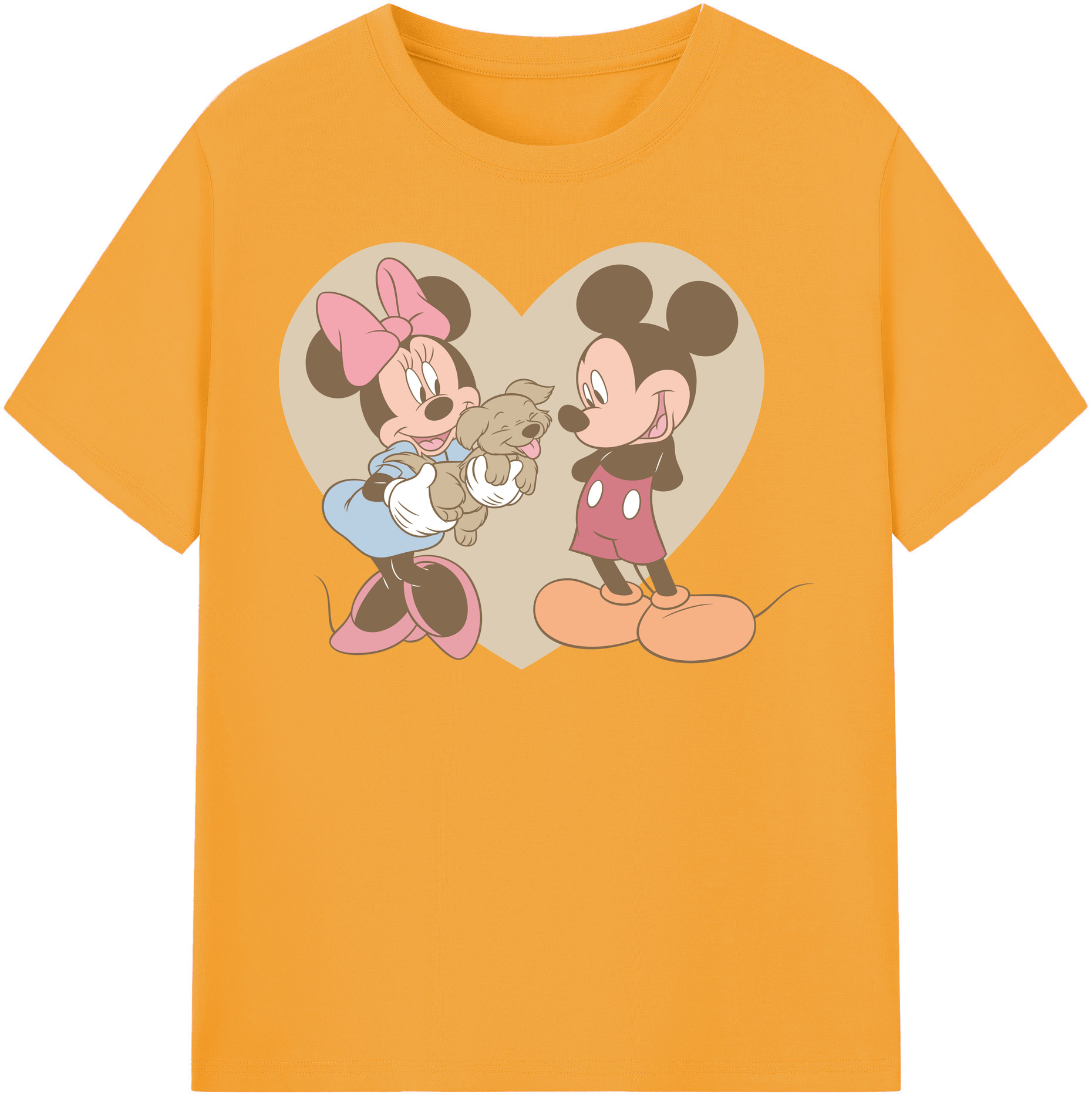 （画像用） ミッキーマウス Mickey Mouse レディースカジュアルプリントTシャツ（綿100％）