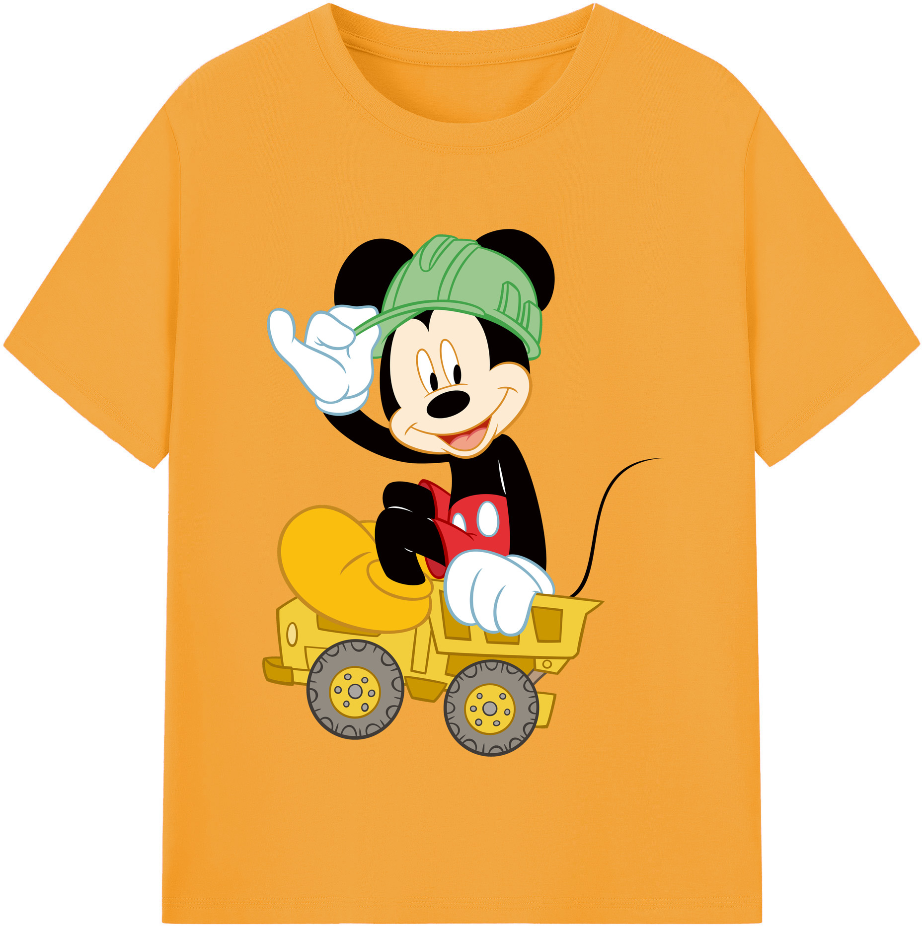 （画像用） ミッキーマウス Mickey Mouse レディースカジュアルプリントTシャツ（綿100％）