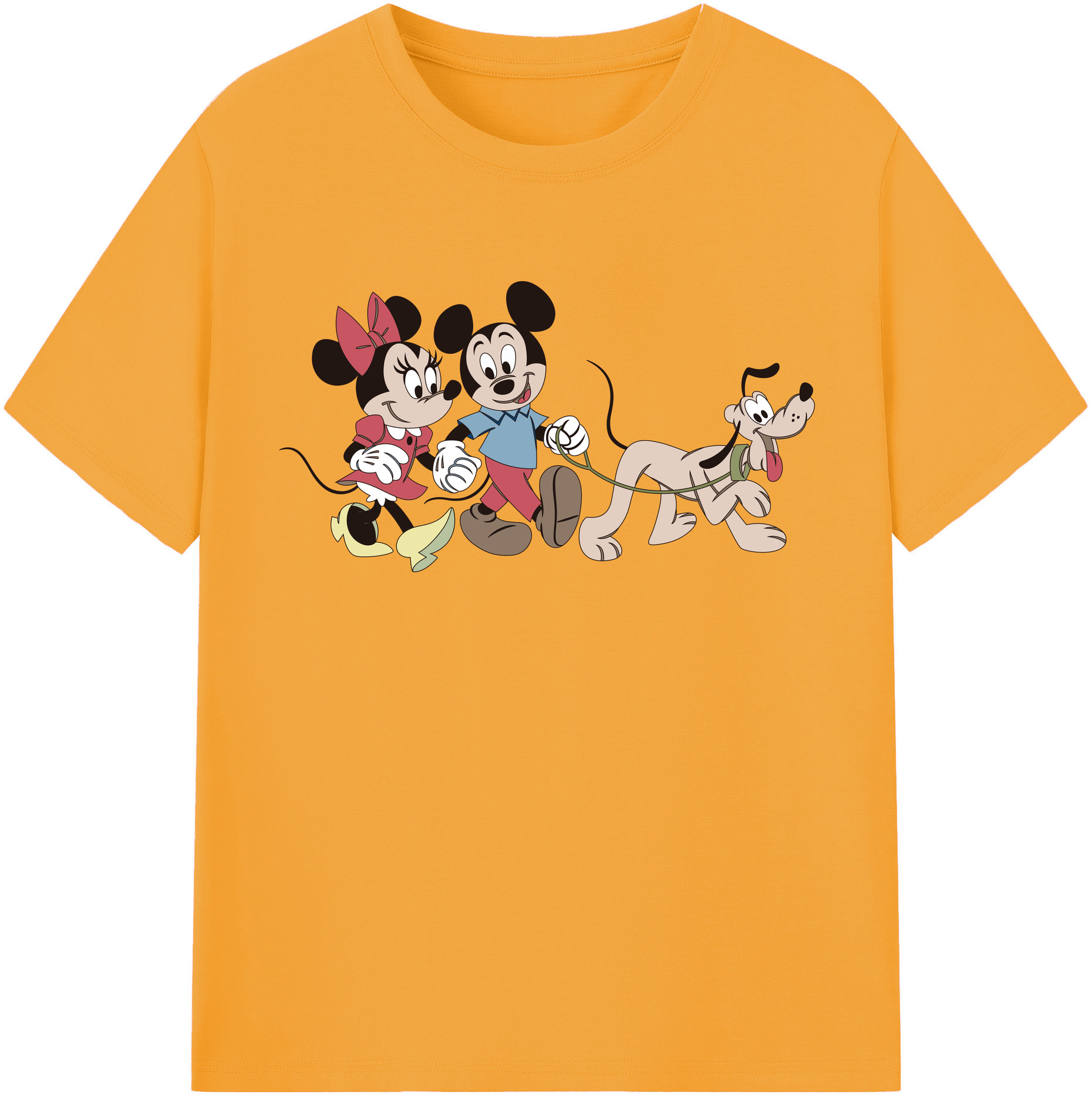（画像用） ミッキーマウス Mickey Mouse レディースカジュアルプリントTシャツ（綿100％）