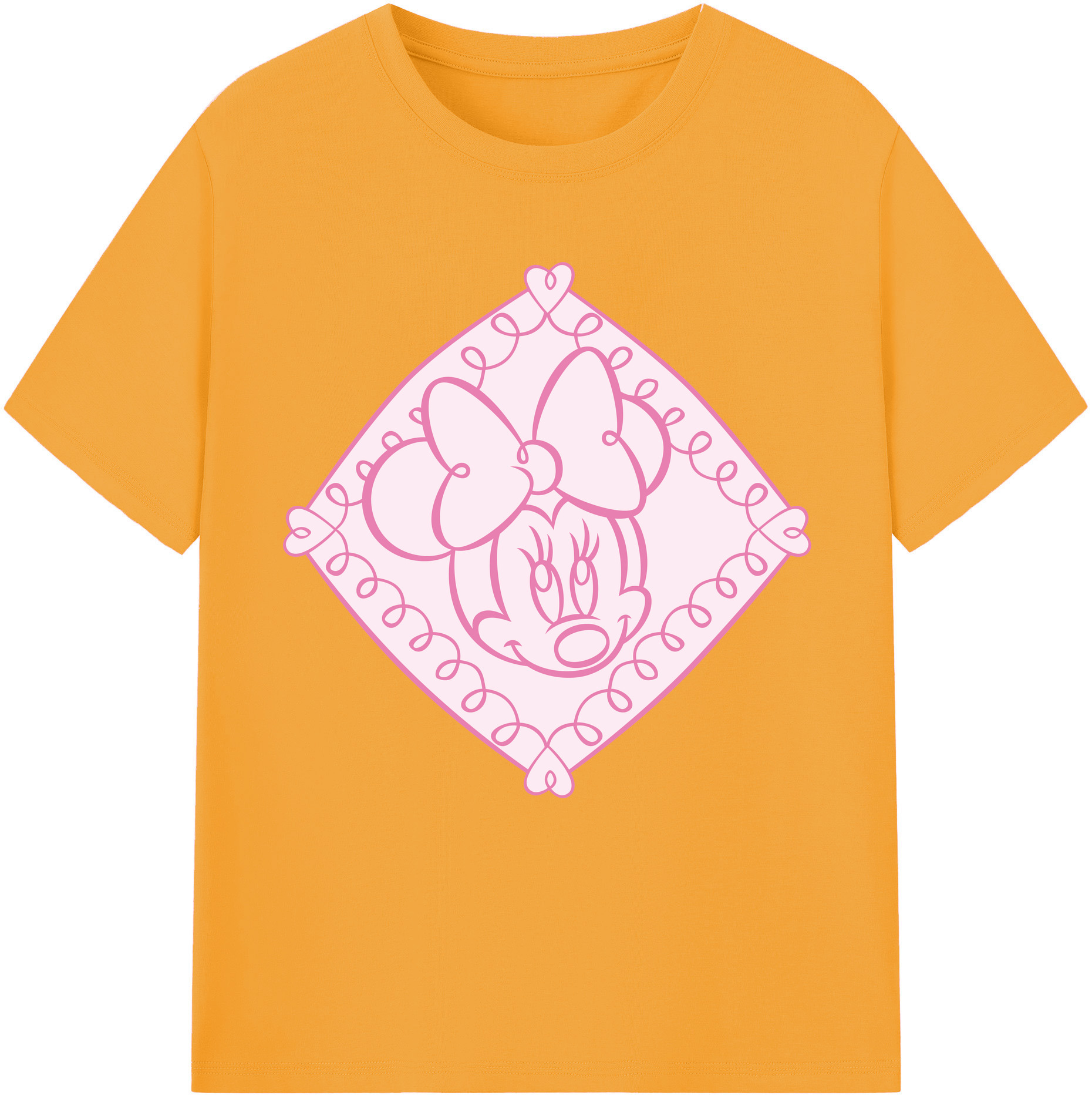 （画像用） ミッキーマウス Mickey Mouse レディースカジュアルプリントTシャツ（綿100％）