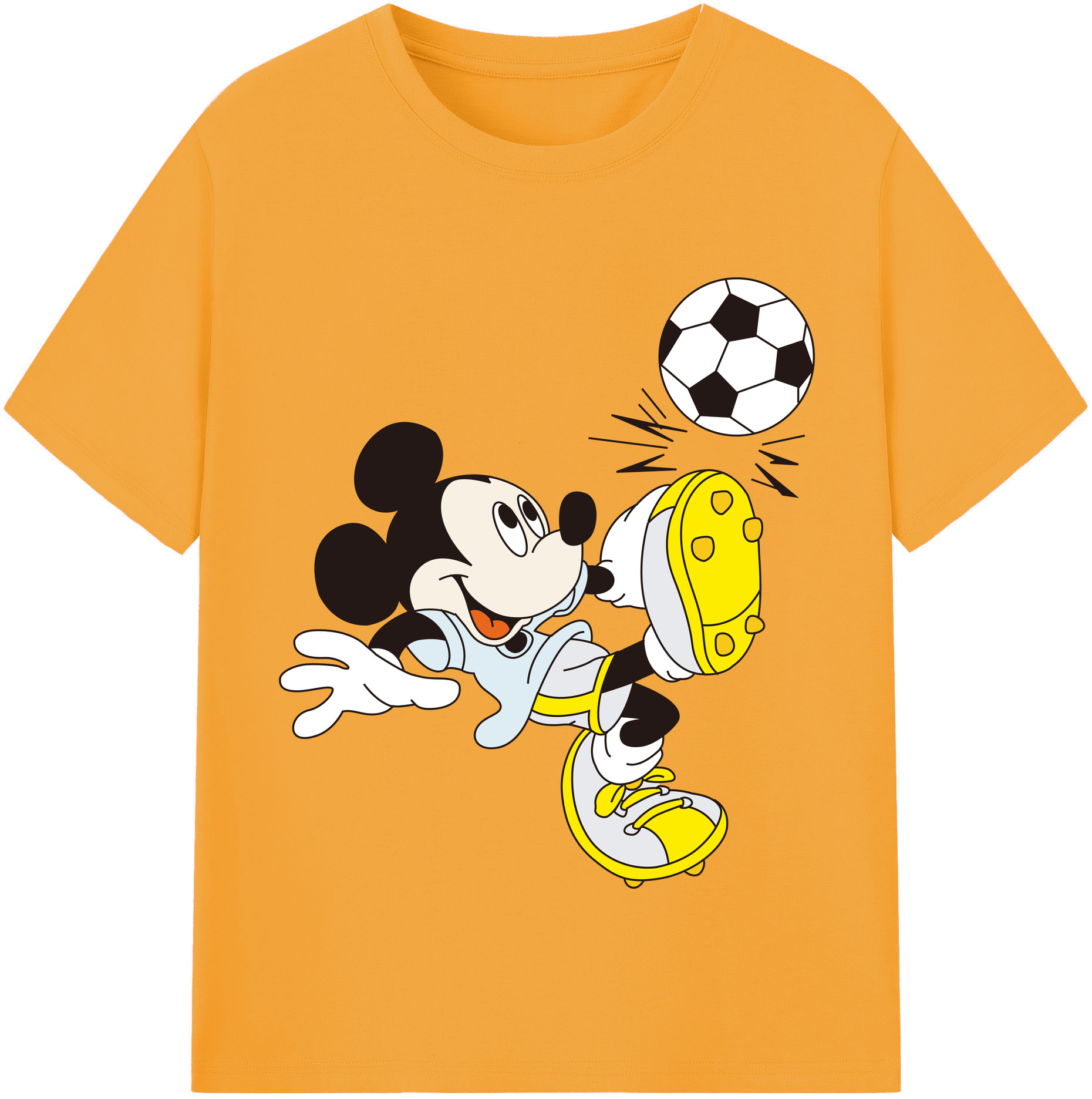 （画像用） ミッキーマウス Mickey Mouse レディースカジュアルプリントTシャツ（綿100％）