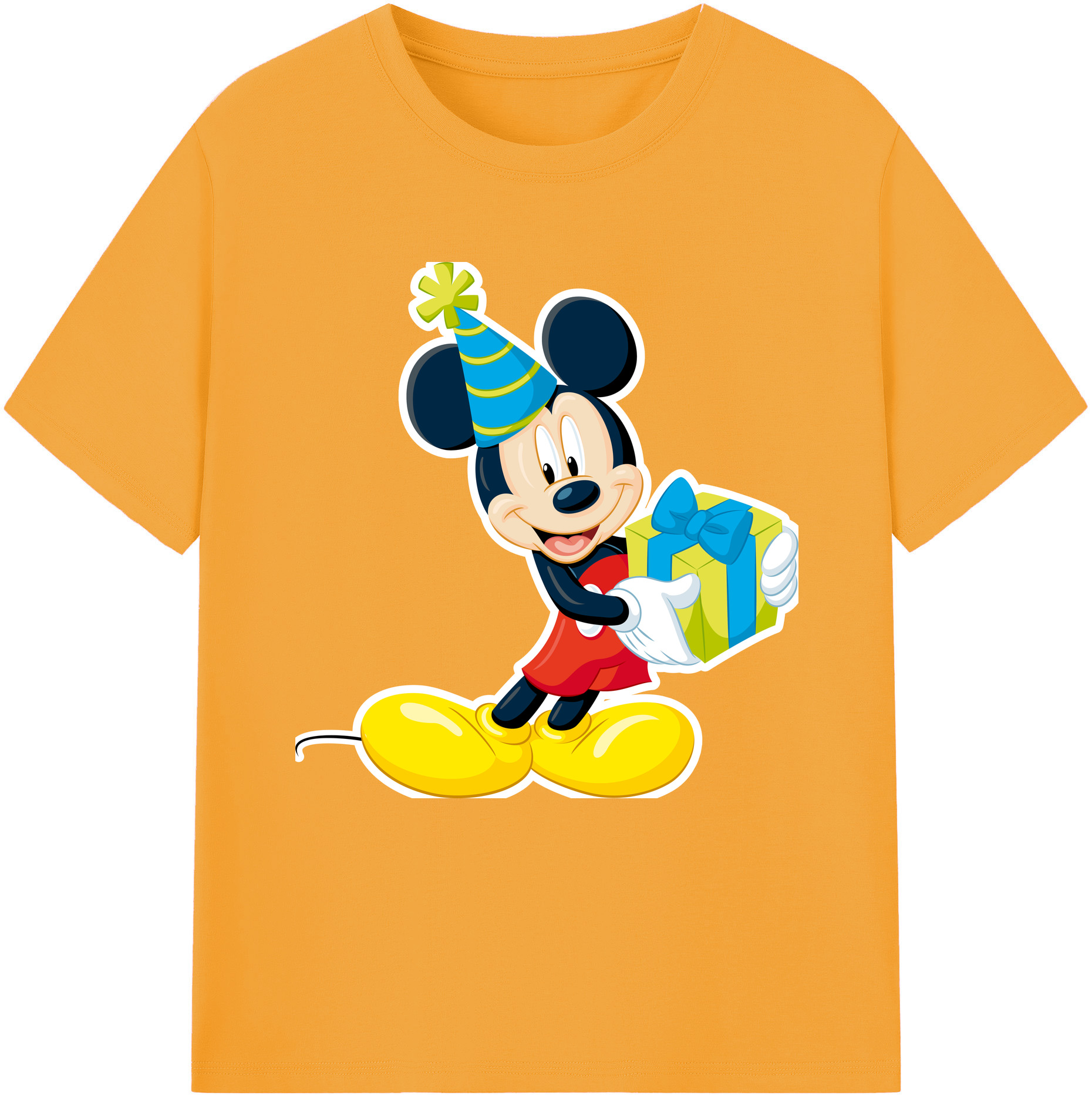 （画像用） ミッキーマウス Mickey Mouse レディースカジュアルプリントTシャツ（綿100％）