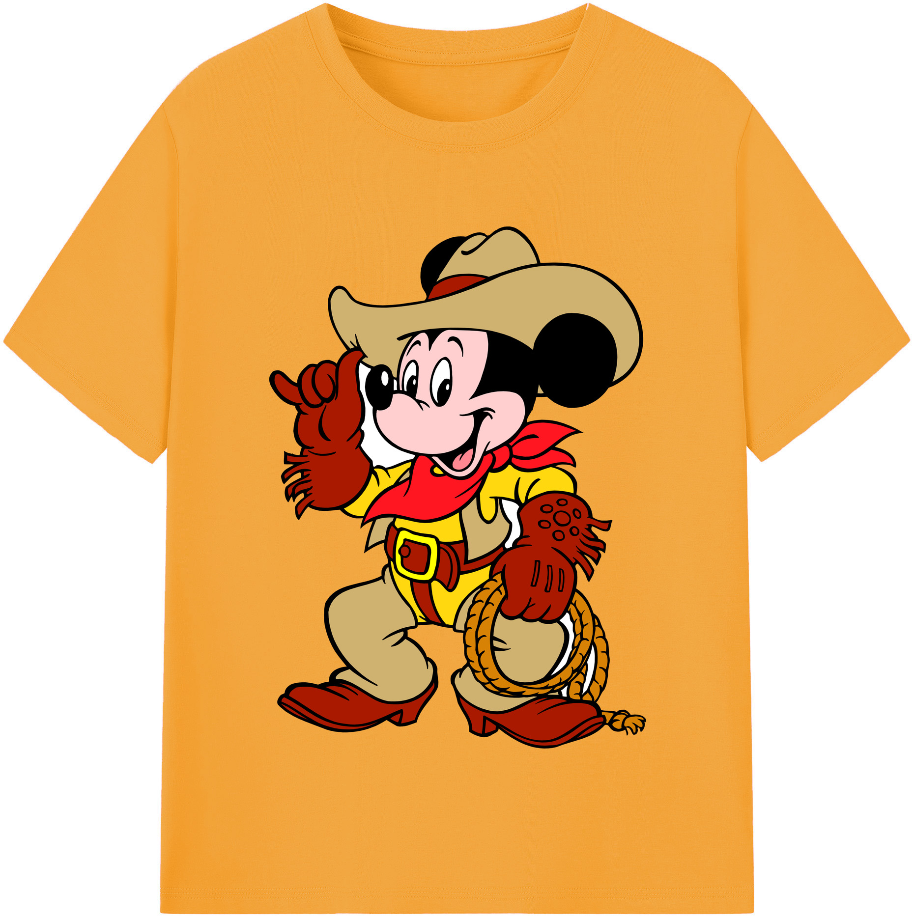 （画像用） ミッキーマウス Mickey Mouse レディースカジュアルプリントTシャツ（綿100％）