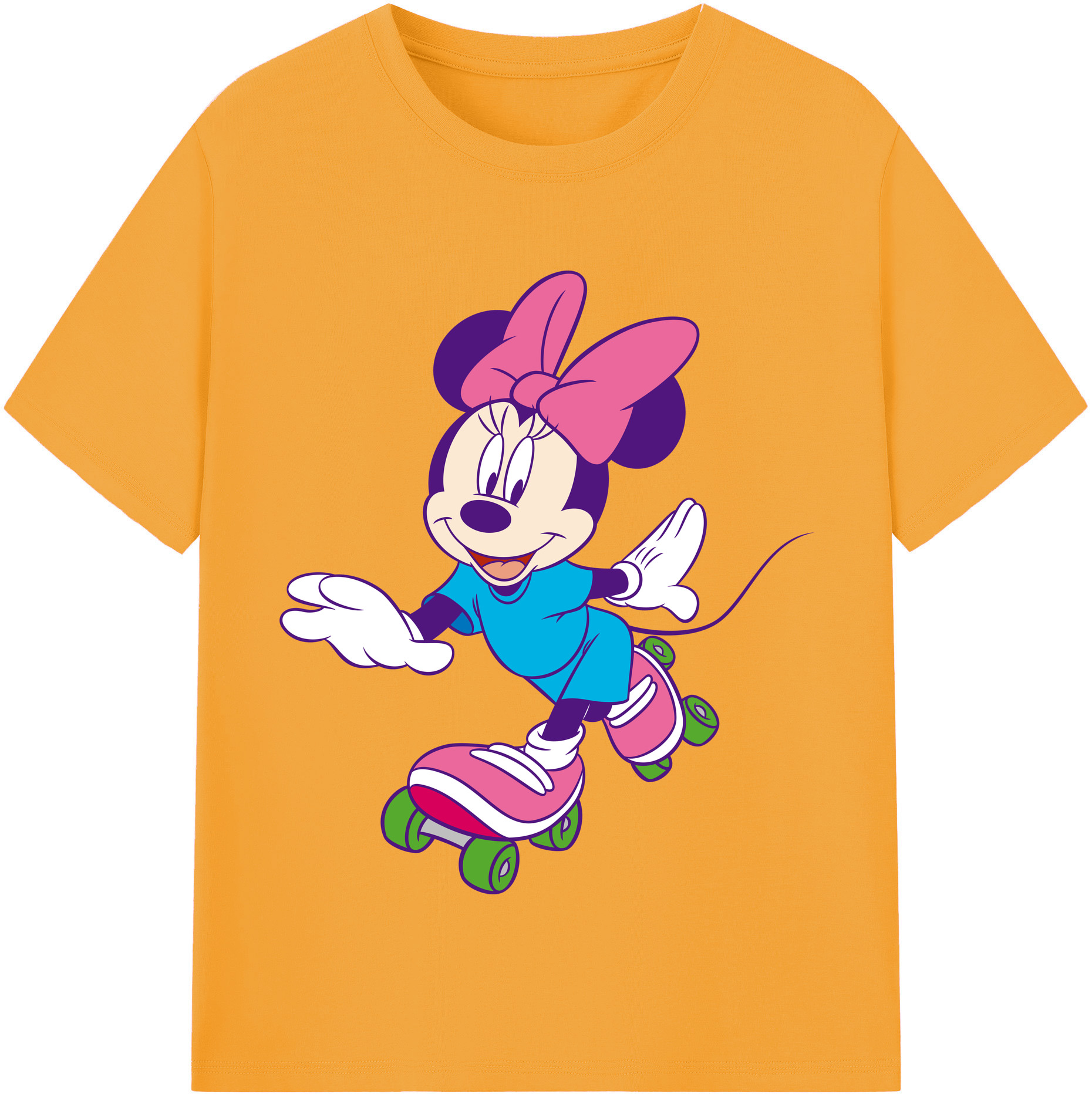 ミッキーマウス Mickey Mouse レディースカジュアルプリントTシャツ（綿100％）