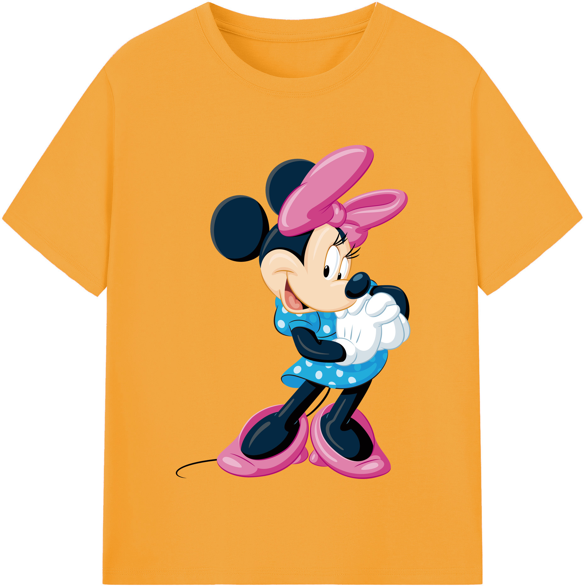 （画像用） ミッキーマウス Mickey Mouse レディースカジュアルプリントTシャツ（綿100％）