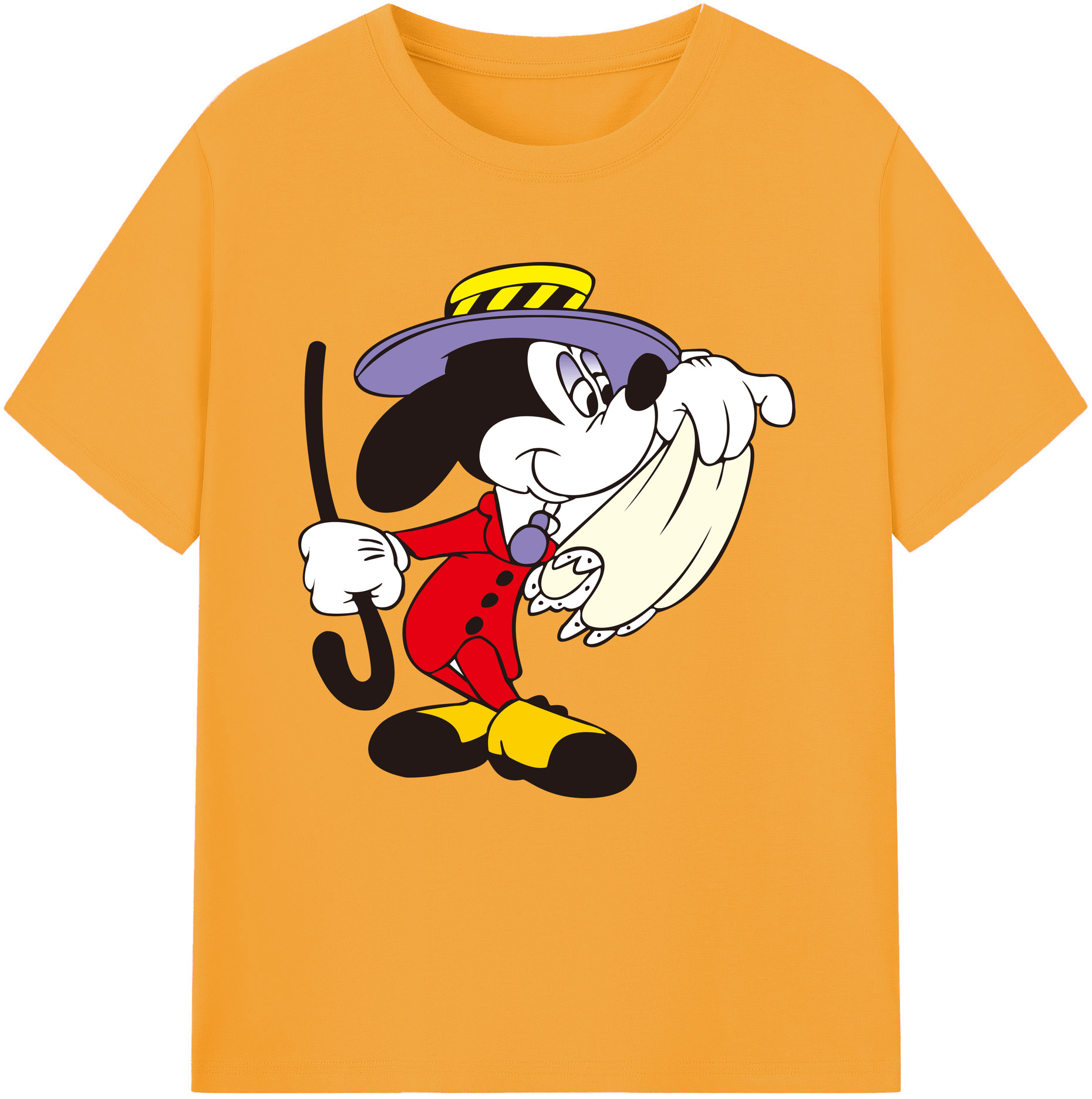 （画像用） ミッキーマウス Mickey Mouse レディースカジュアルプリントTシャツ（綿100％）