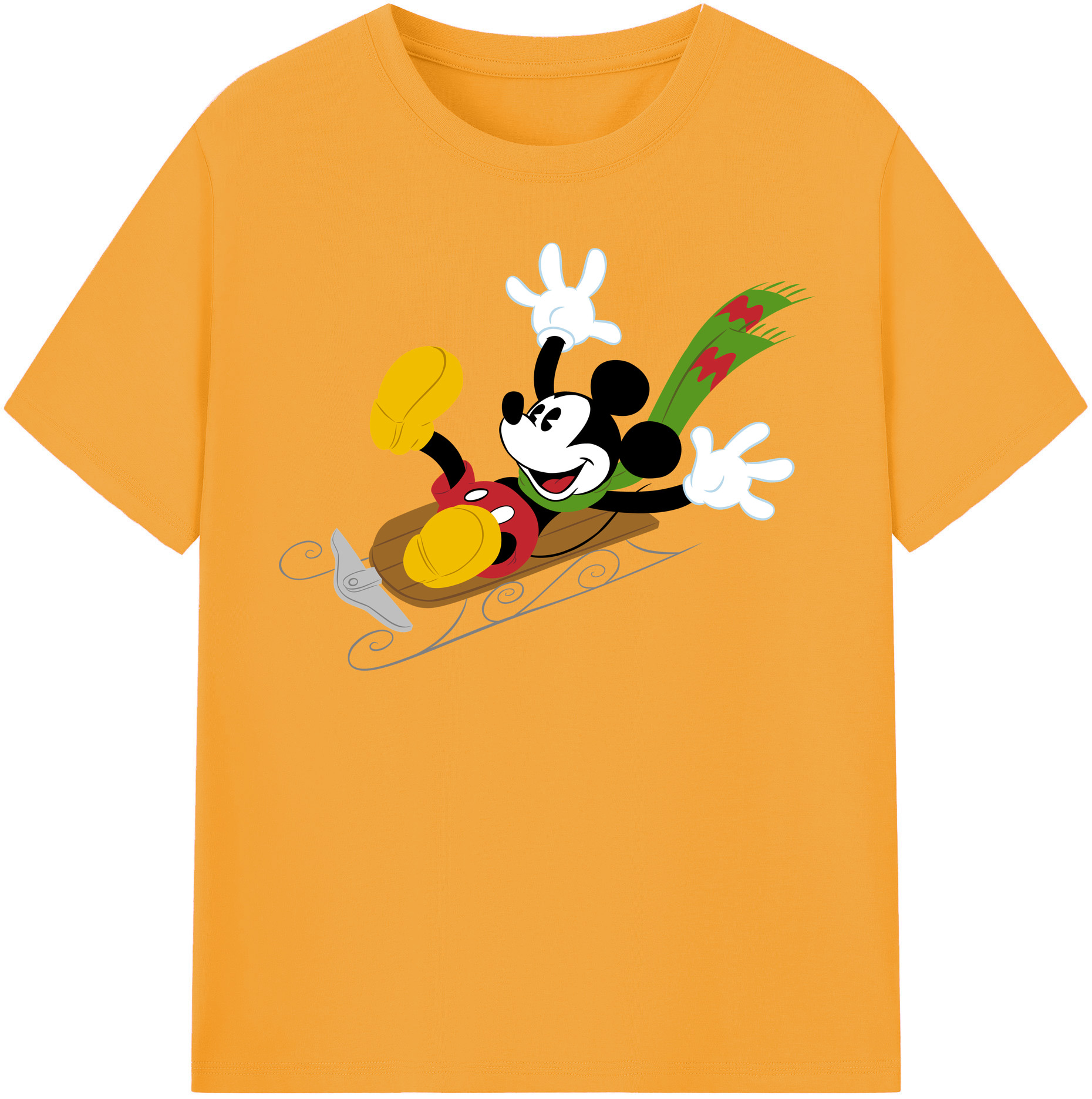 （画像用） ミッキーマウス Mickey Mouse レディースカジュアルプリントTシャツ（綿100％）