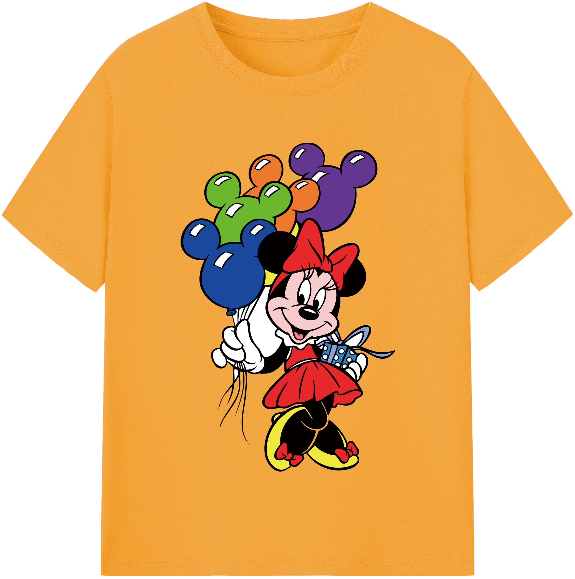 （画像用） ミッキーマウス Mickey Mouse レディースカジュアルプリントTシャツ（綿100％）