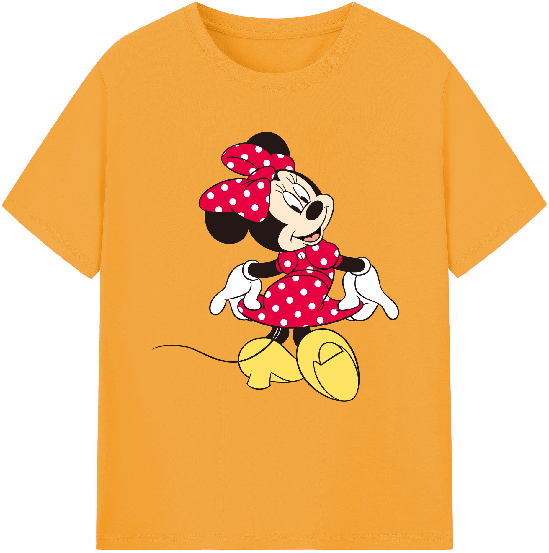 （画像用） ミッキーマウス Mickey Mouse レディースカジュアルプリントTシャツ（綿100％）