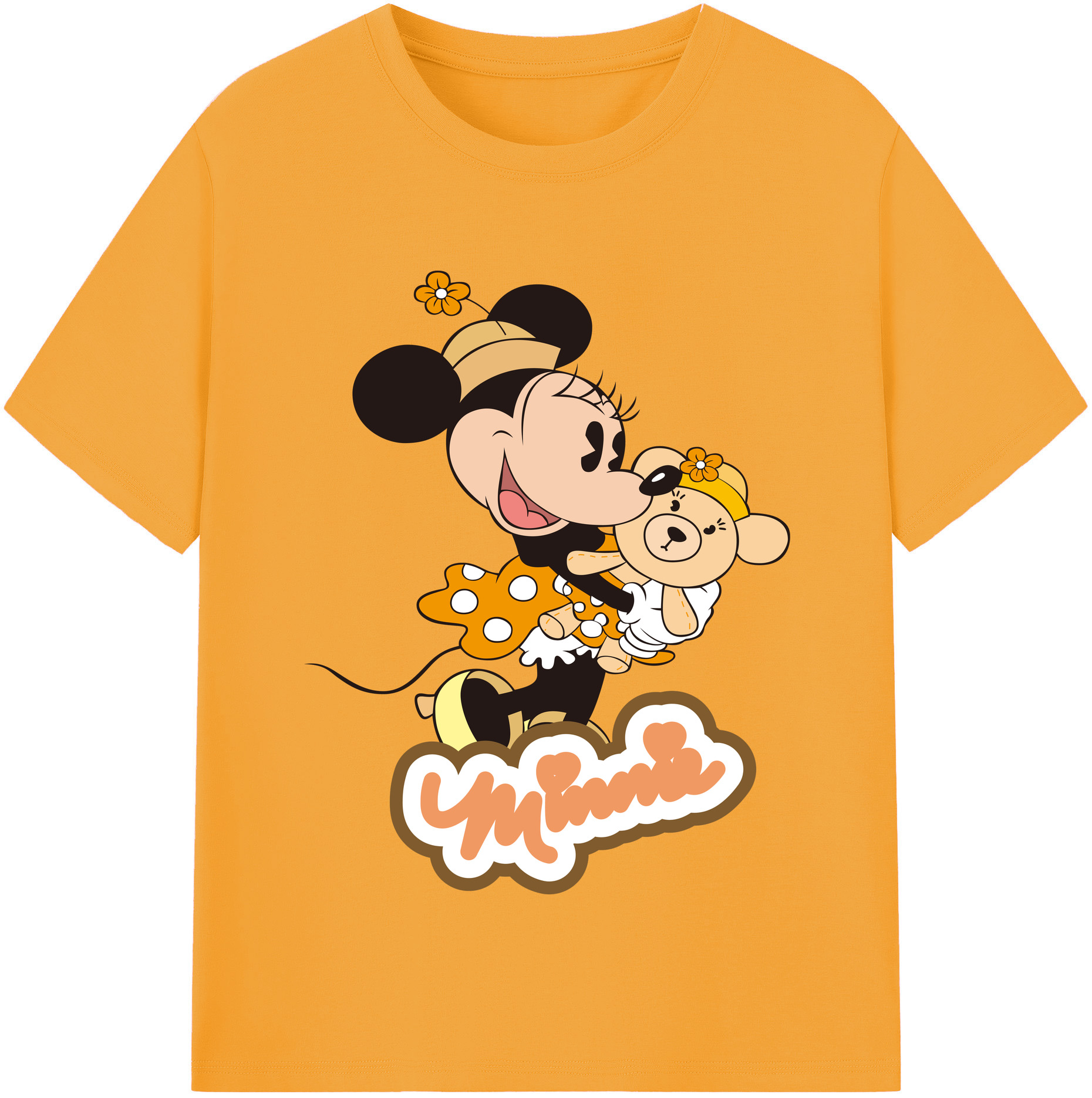（画像用） ミッキーマウス Mickey Mouse レディースカジュアルプリントTシャツ（綿100％）