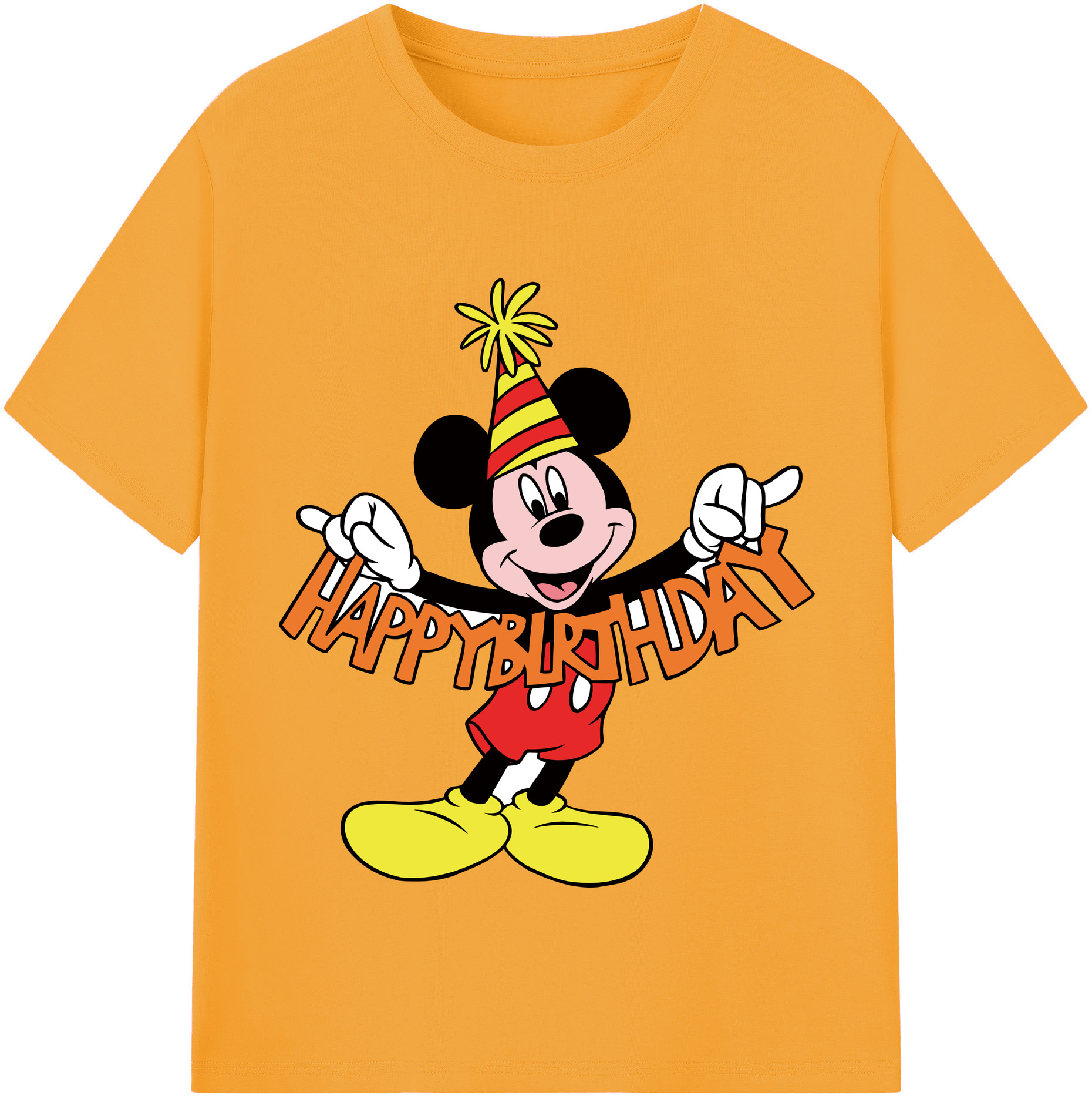 （画像用） ミッキーマウス Mickey Mouse レディースカジュアルプリントTシャツ（綿100％）