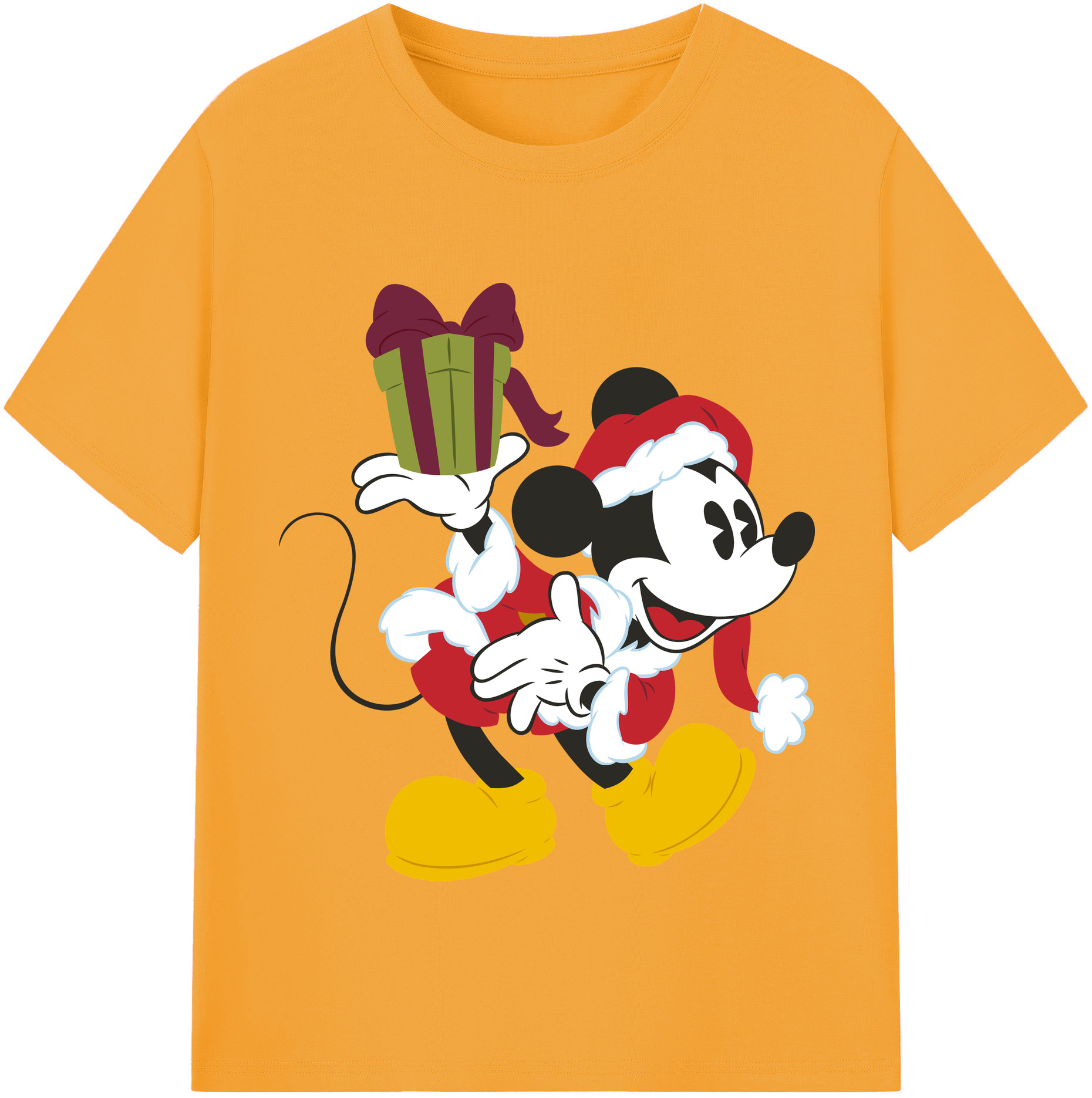 （画像用） ミッキーマウス Mickey Mouse レディースカジュアルプリントTシャツ（綿100％）