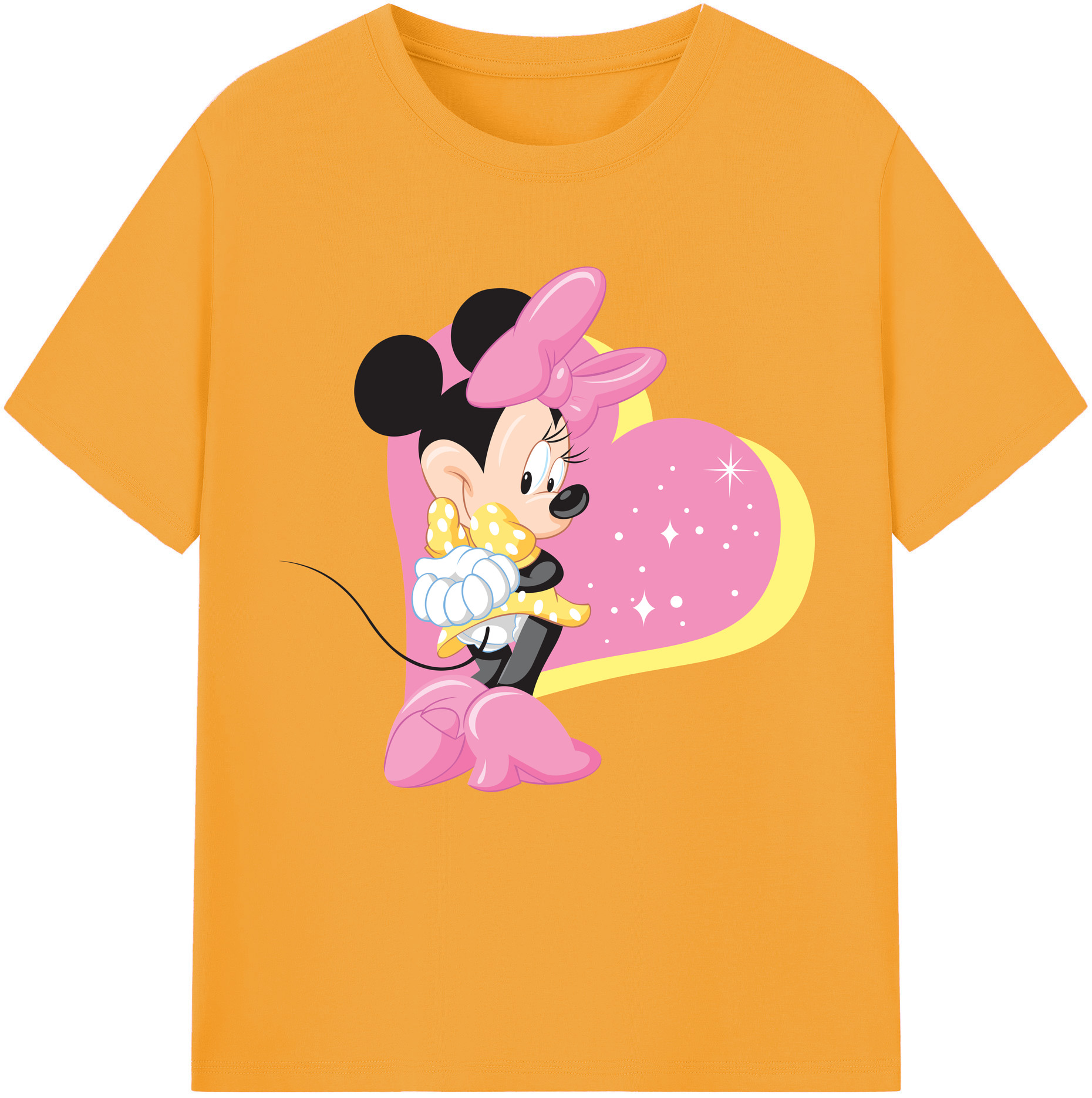（画像用） ミッキーマウス Mickey Mouse レディースカジュアルプリントTシャツ（綿100％）