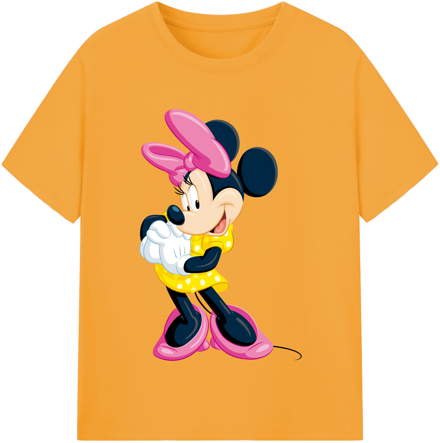 （画像用） ミッキーマウス Mickey Mouse レディースカジュアルプリントTシャツ（綿100％）