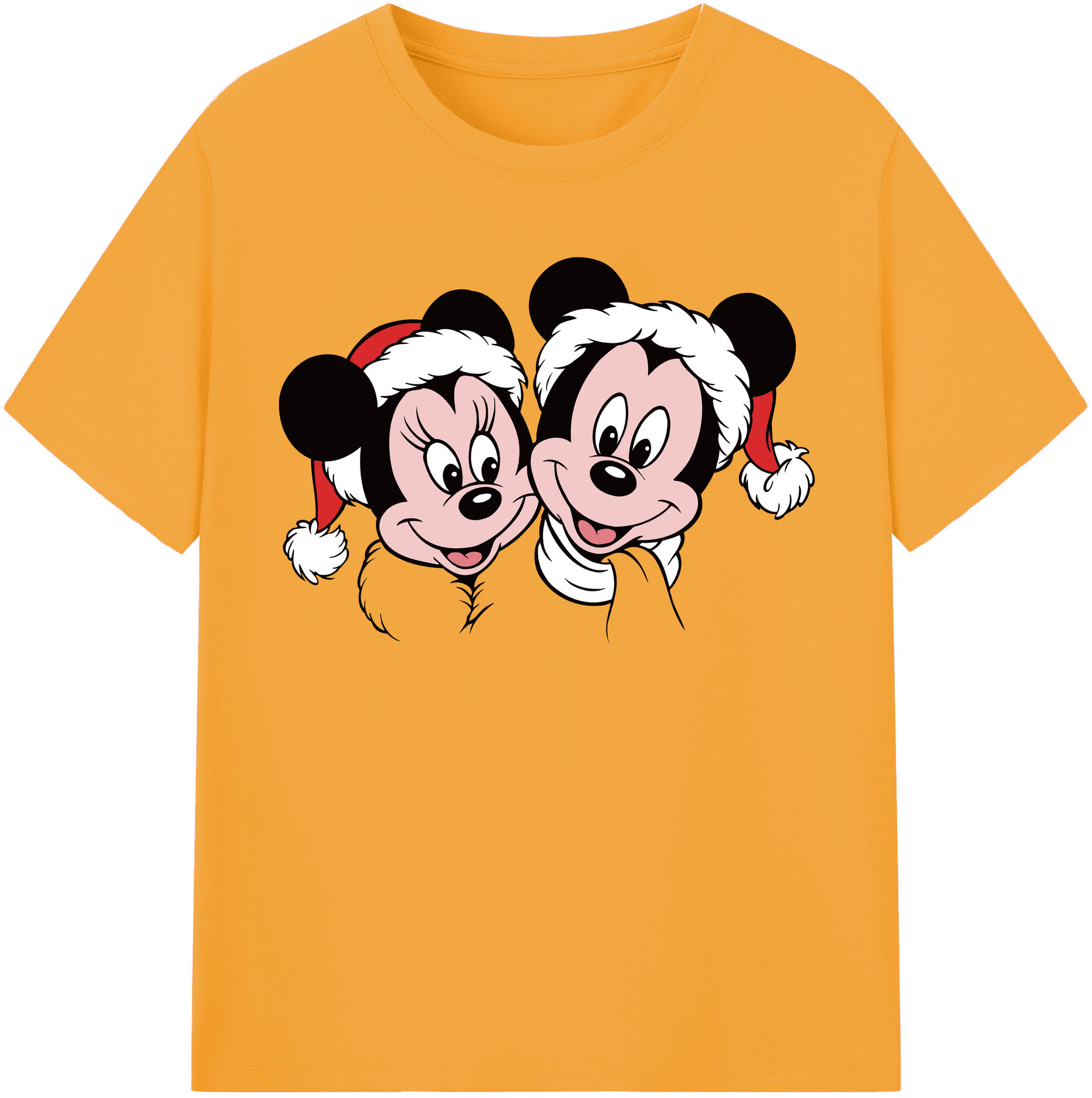 （画像用） ミッキーマウス Mickey Mouse レディースカジュアルプリントTシャツ（綿100％）