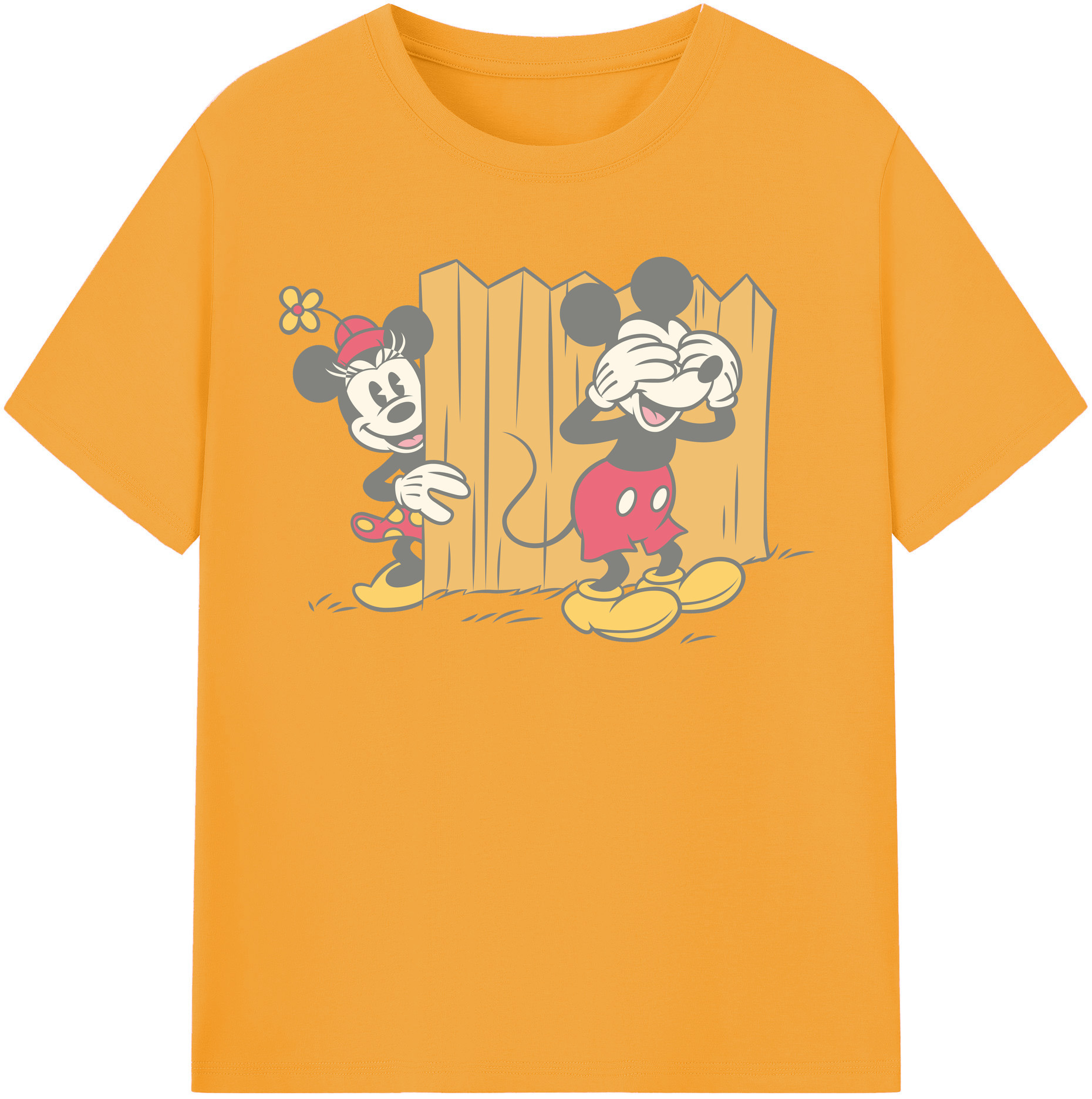 （画像用） ミッキーマウス Mickey Mouse レディースカジュアルプリントTシャツ（綿100％）