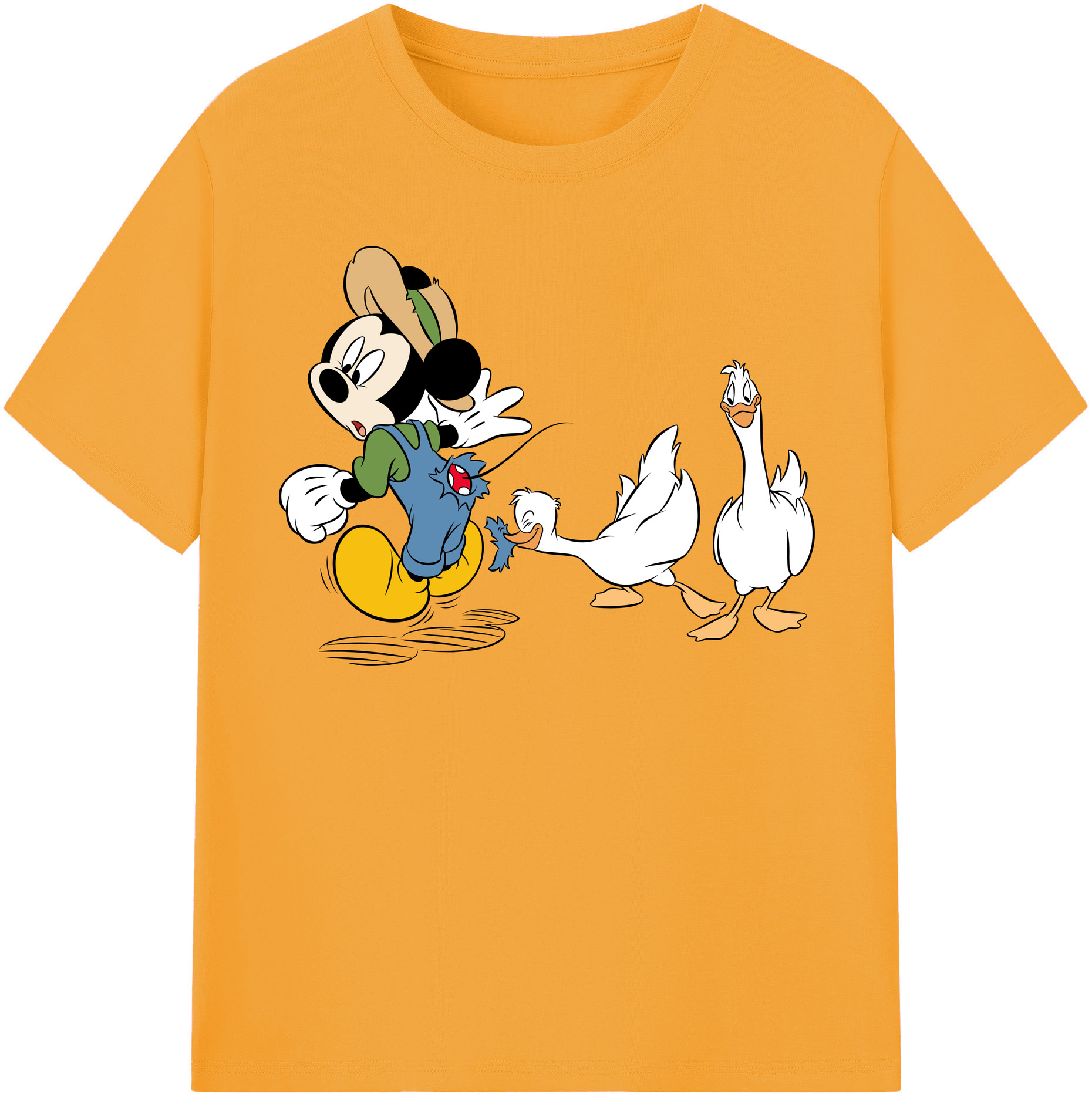 （画像用） ミッキーマウス Mickey Mouse レディースカジュアルプリントTシャツ（綿100％）