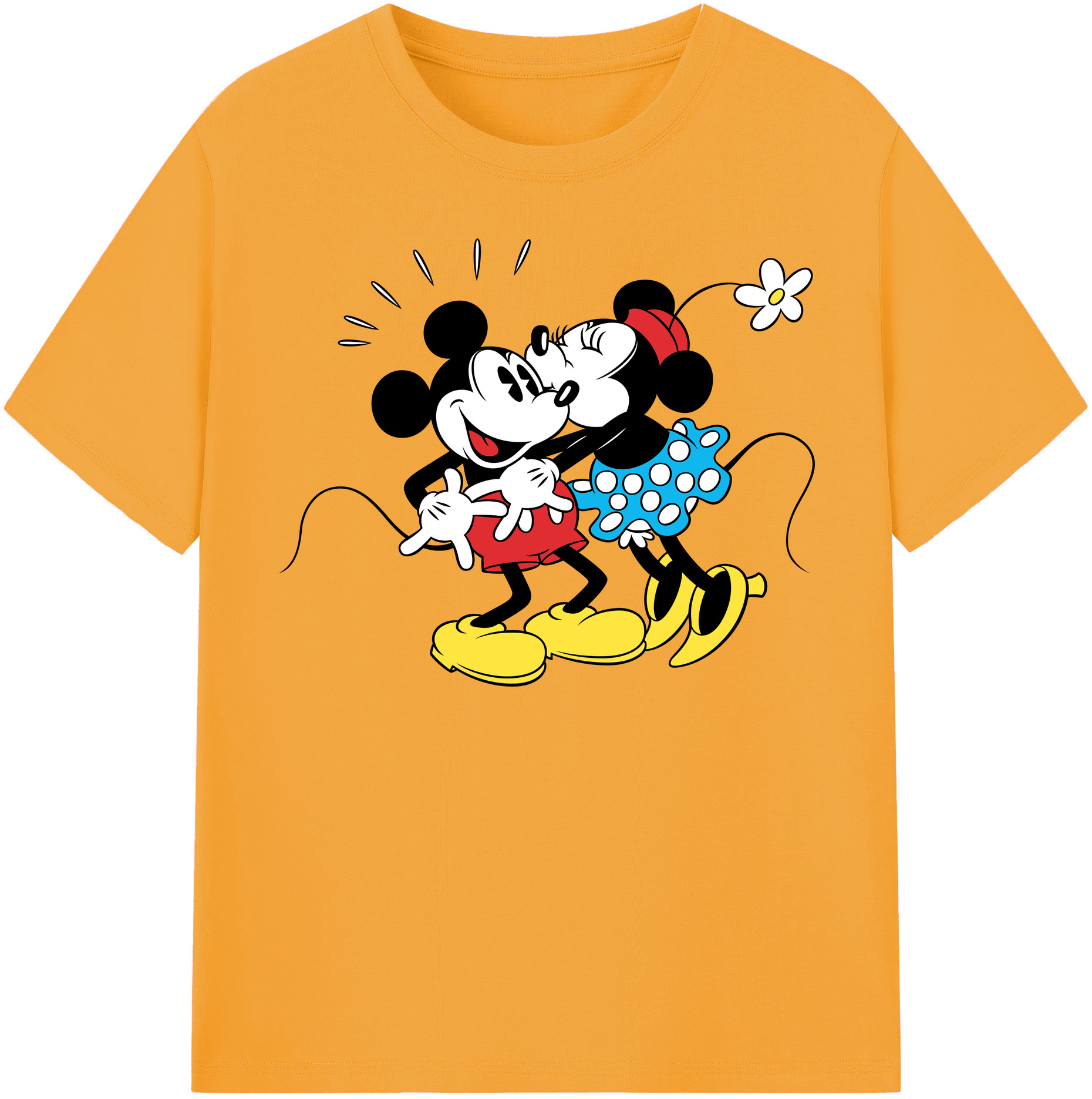 （画像用） ミッキーマウス Mickey Mouse レディースカジュアルプリントTシャツ（綿100％）