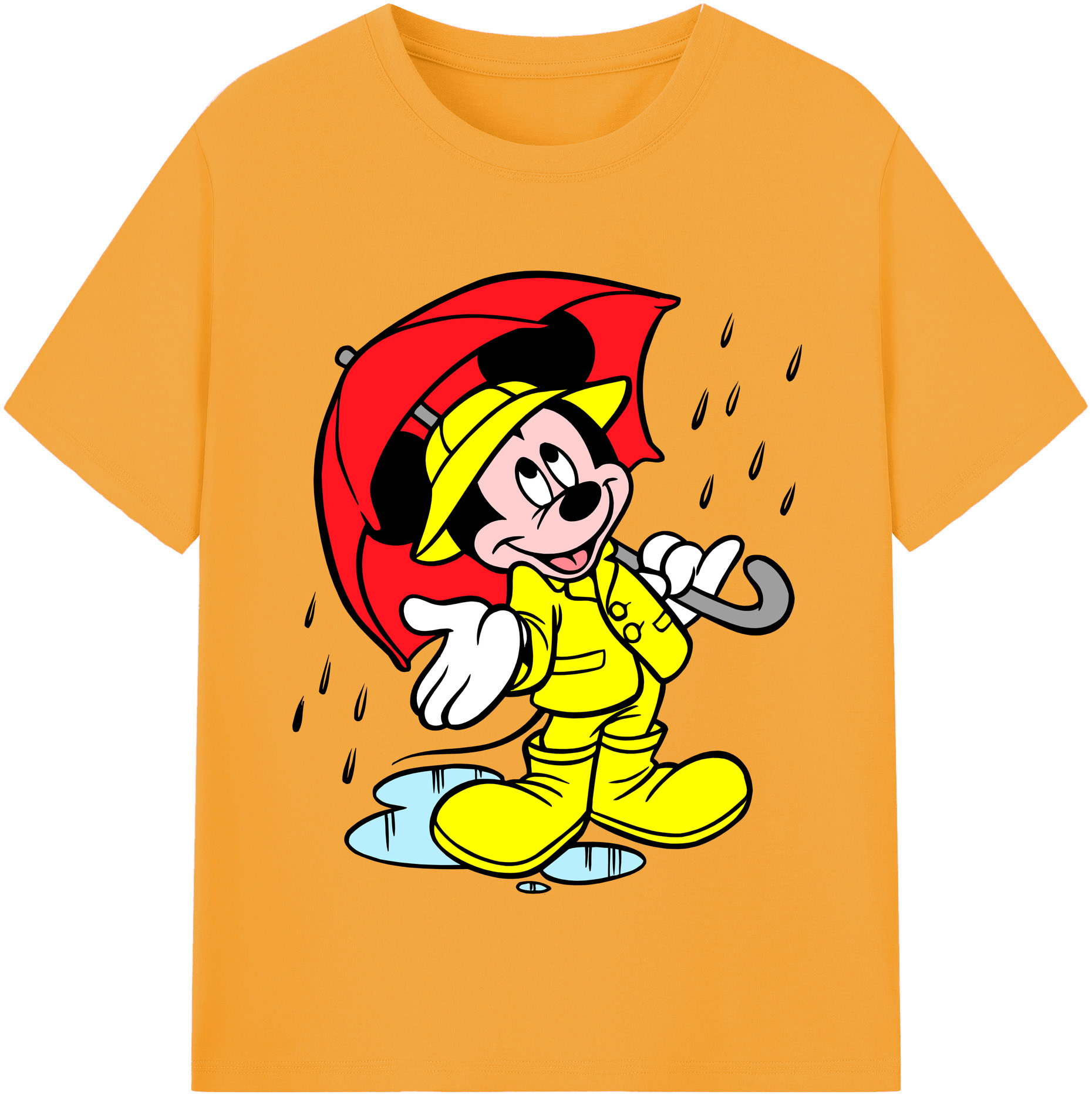（画像用） ミッキーマウス Mickey Mouse レディースカジュアルプリントTシャツ（綿100％）