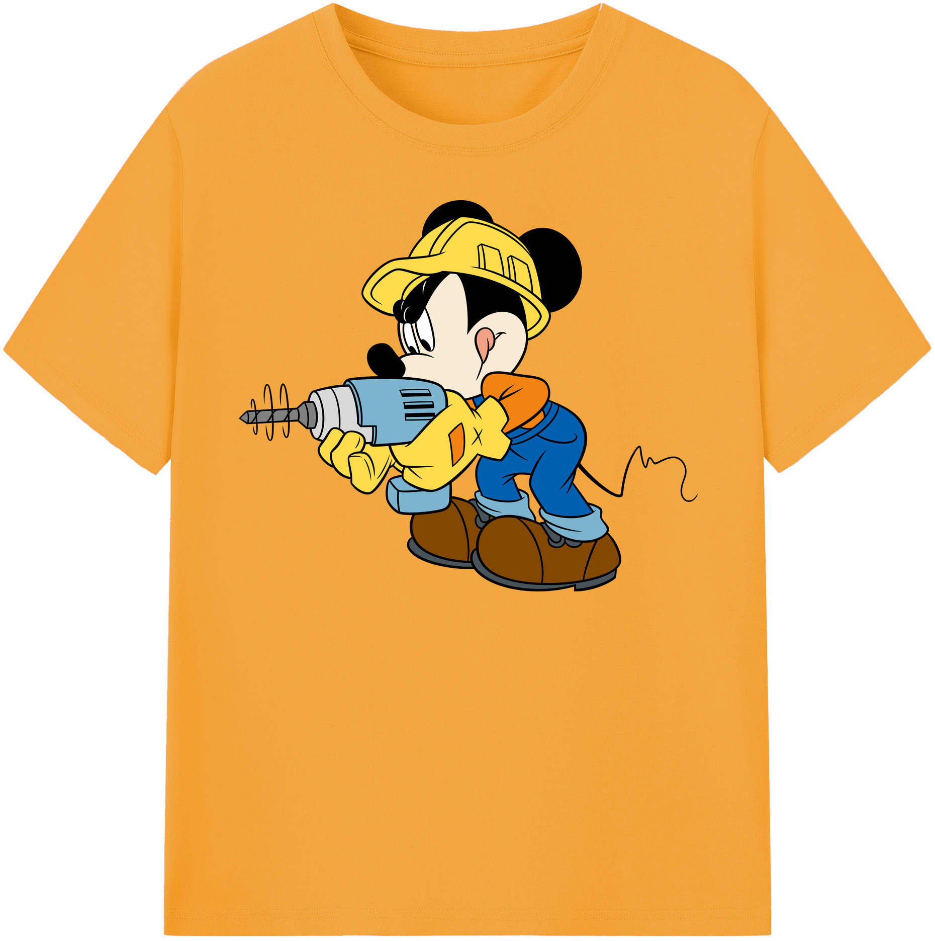 （画像用） ミッキーマウス Mickey Mouse レディースカジュアルプリントTシャツ（綿100％）