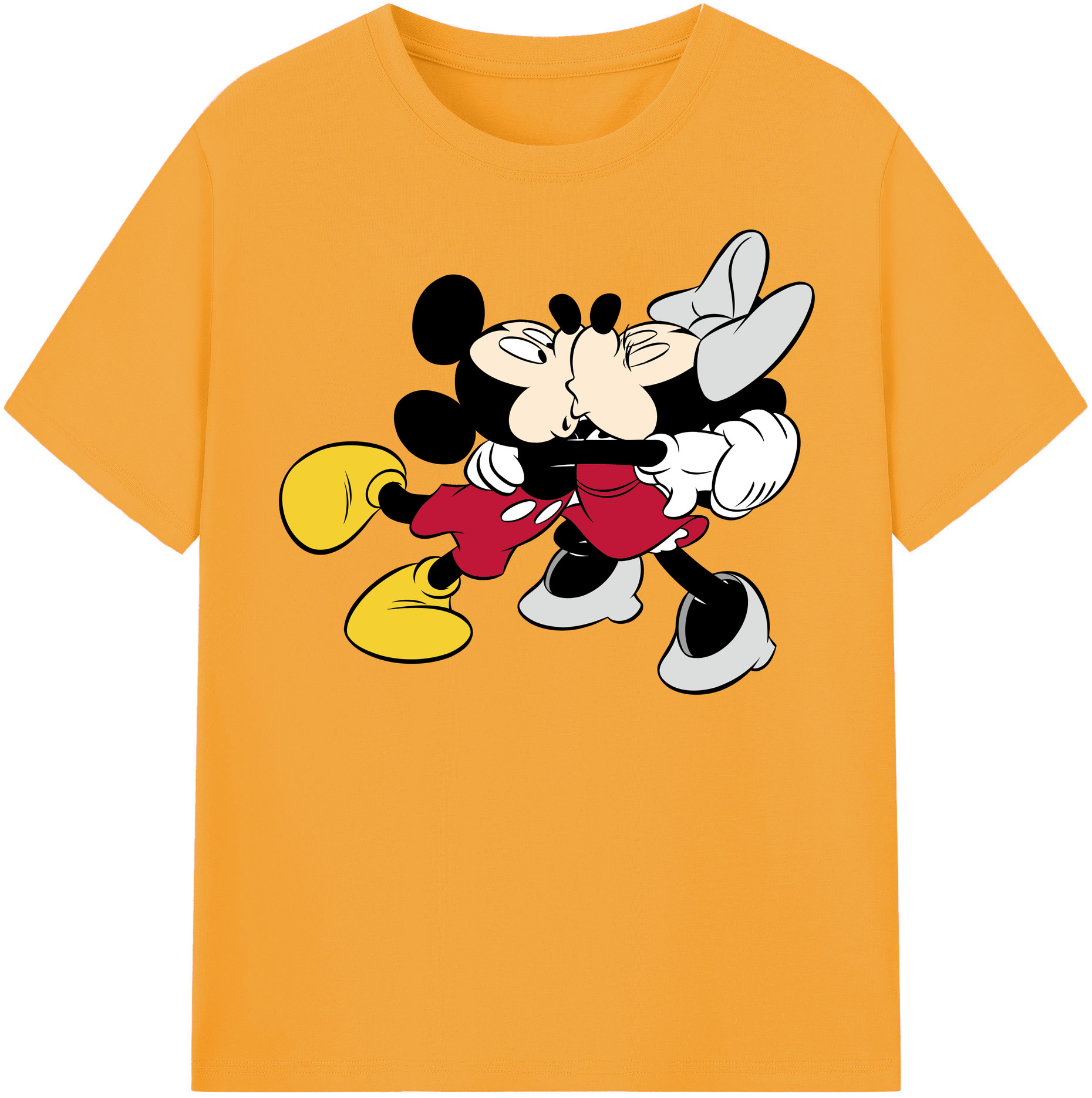 （画像用） ミッキーマウス Mickey Mouse レディースカジュアルプリントTシャツ（綿100％）