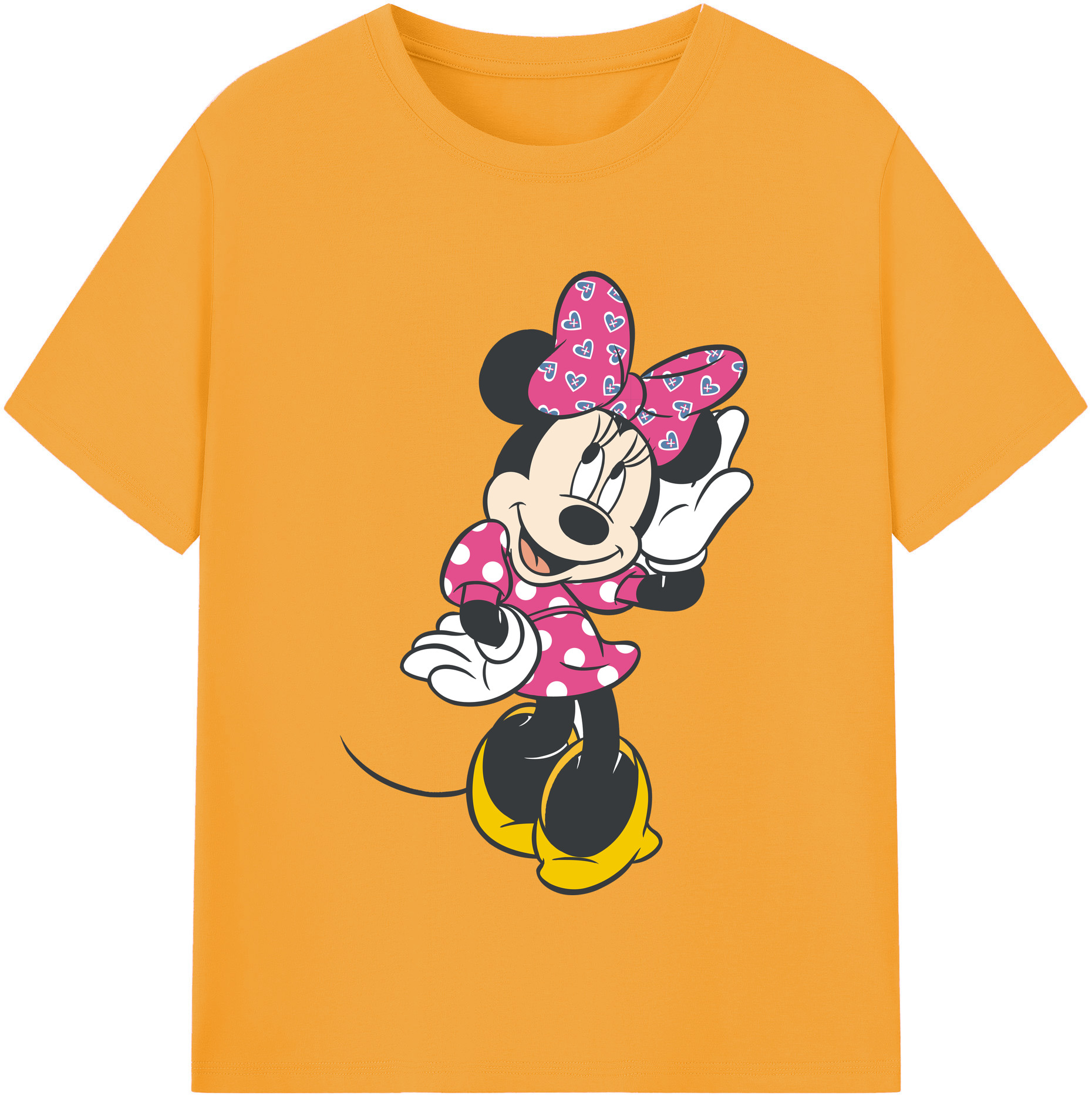 （画像用） ミッキーマウス Mickey Mouse レディースカジュアルプリントTシャツ（綿100％）