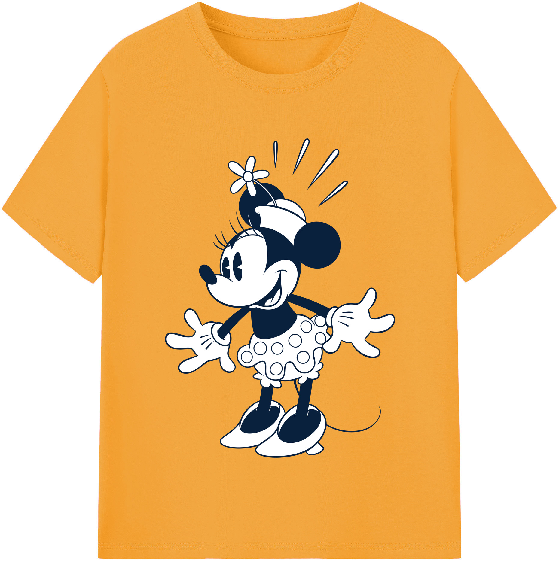 （画像用） ミッキーマウス Mickey Mouse レディースカジュアルプリントTシャツ（綿100％）