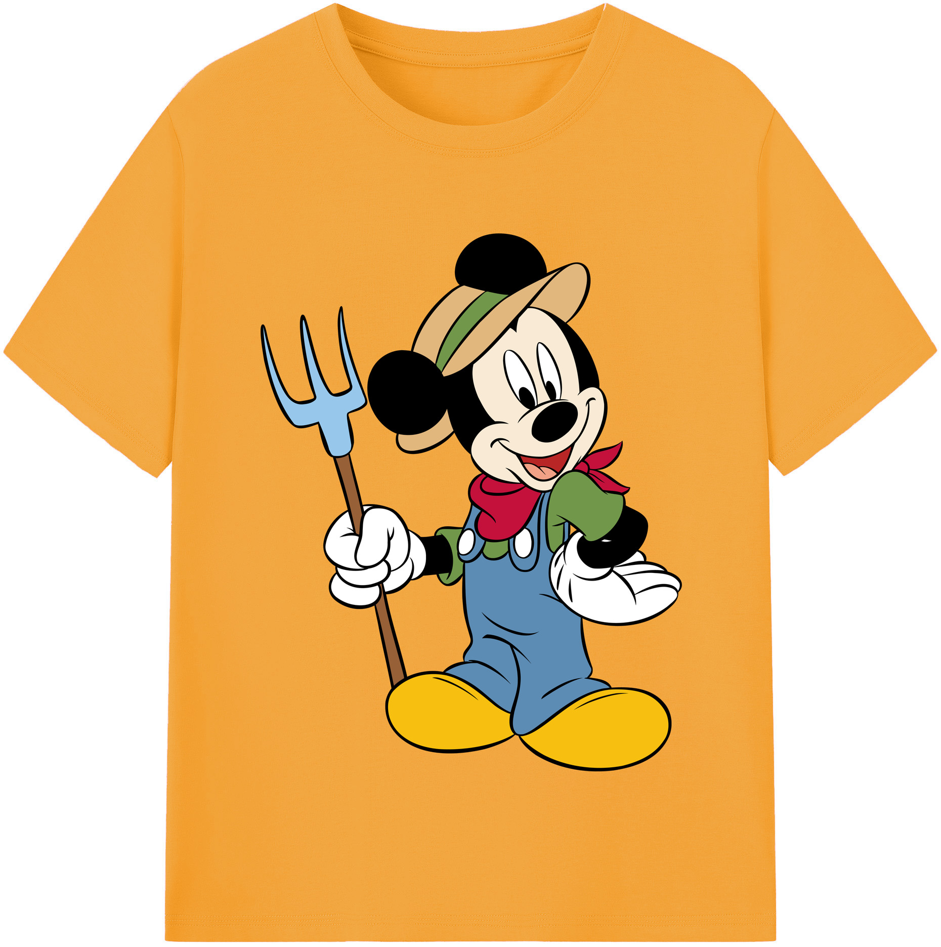 （画像用） ミッキーマウス Mickey Mouse レディースカジュアルプリントTシャツ（綿100％）