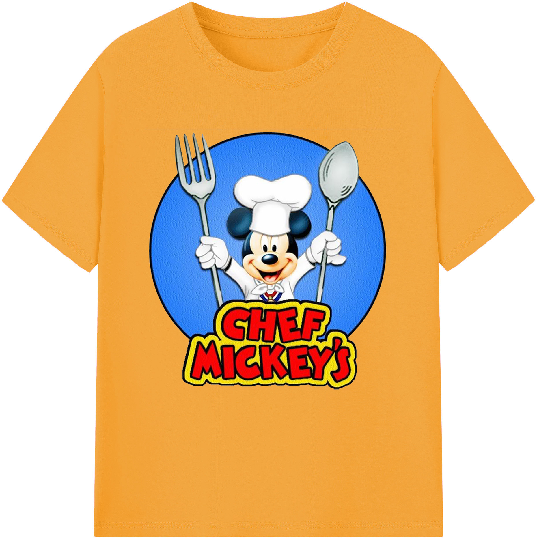 （画像用） ミッキーマウス Mickey Mouse レディースカジュアルプリントTシャツ（綿100％）