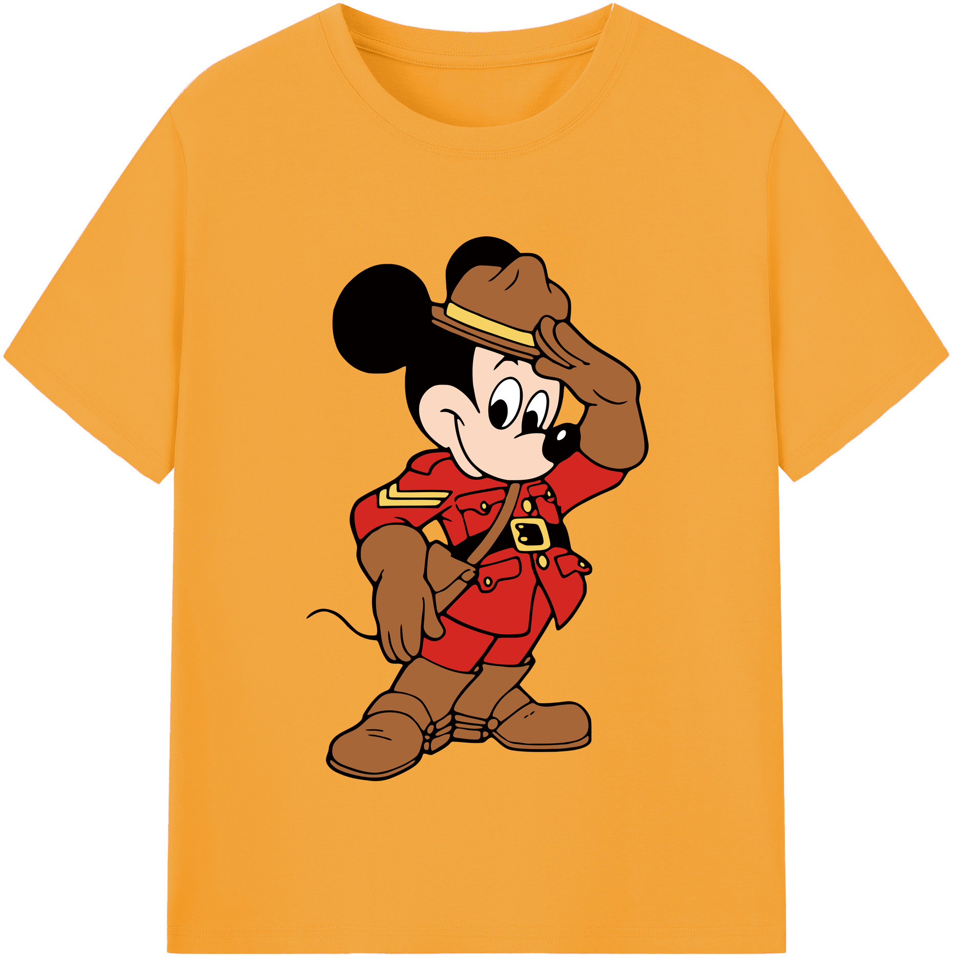 （画像用） ミッキーマウス Mickey Mouse レディースカジュアルプリントTシャツ（綿100％）