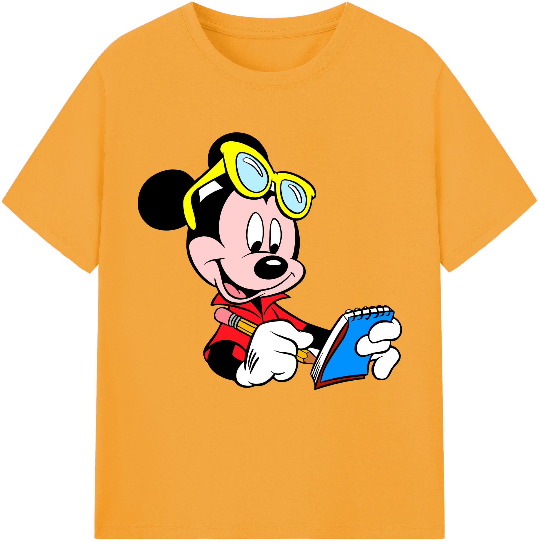 （画像用） ミッキーマウス Mickey Mouse レディースカジュアルプリントTシャツ（綿100％）
