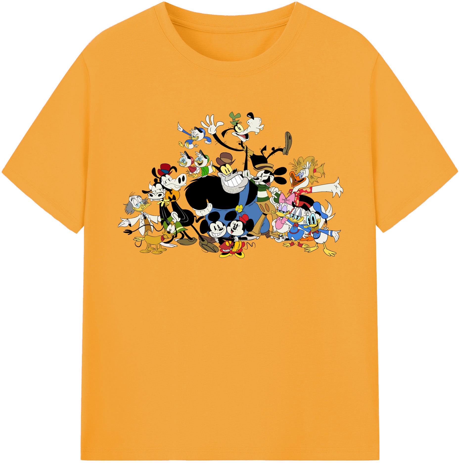 （画像用） ミッキーマウス Mickey Mouse レディースカジュアルプリントTシャツ（綿100％）