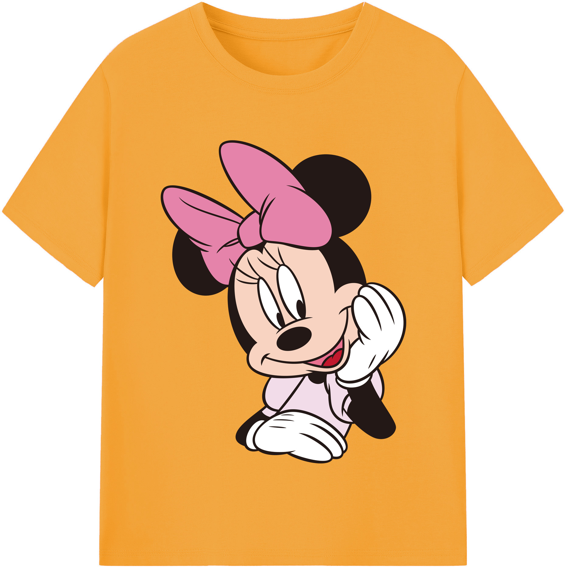 （画像用） ミッキーマウス Mickey Mouse レディースカジュアルプリントTシャツ（綿100％）