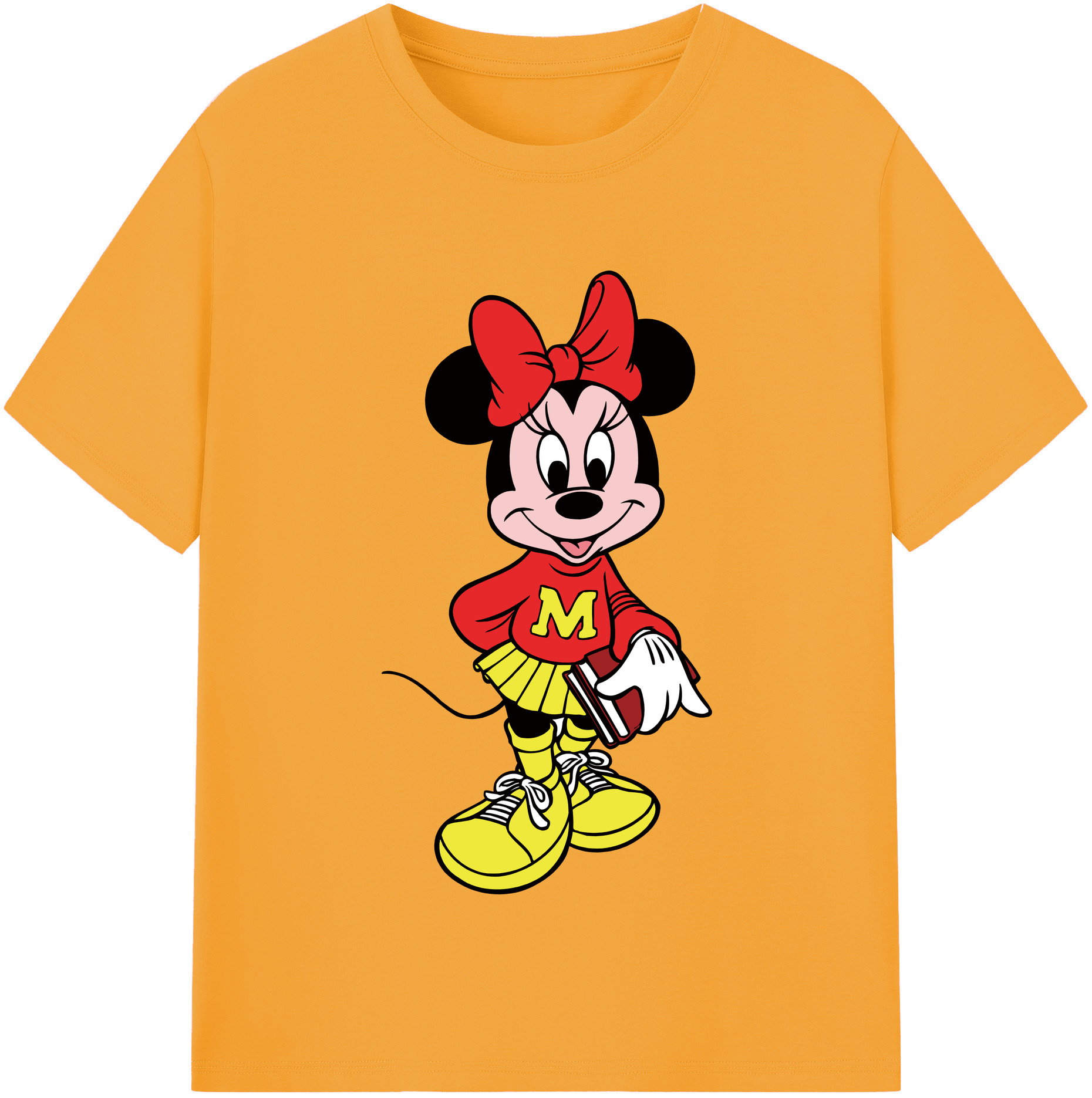 （画像用） ミッキーマウス Mickey Mouse レディースカジュアルプリントTシャツ（綿100％）