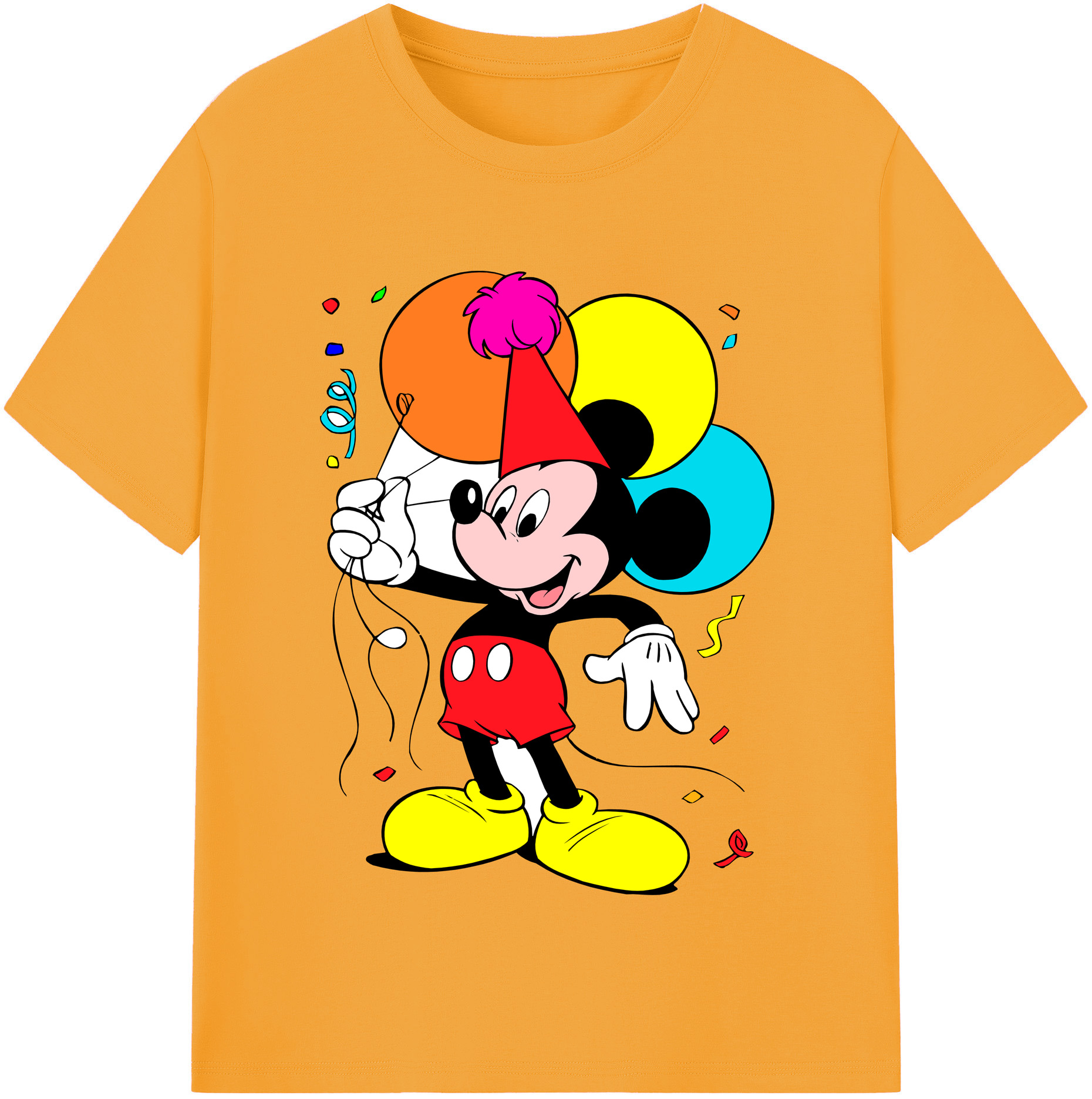 （画像用） ミッキーマウス Mickey Mouse レディースカジュアルプリントTシャツ（綿100％）
