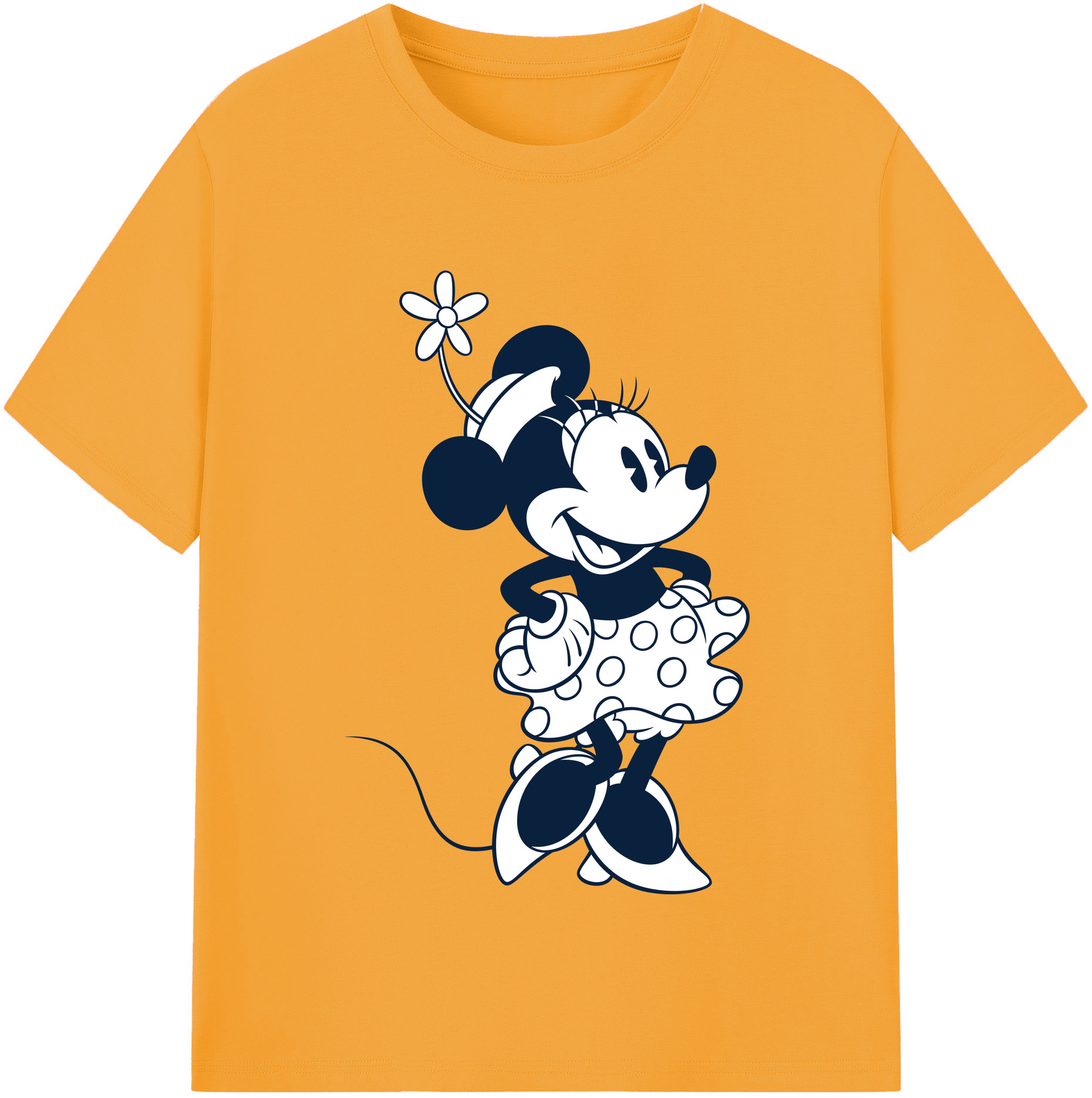 （画像用） ミッキーマウス Mickey Mouse レディースカジュアルプリントTシャツ（綿100％）